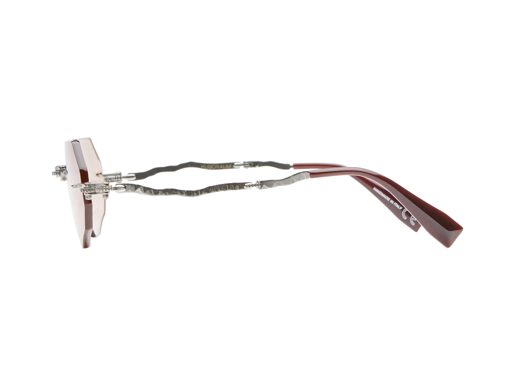 Kuboraum H44 sunčane naočare, boja Silver, metal, Light Pink staklo, leva drška