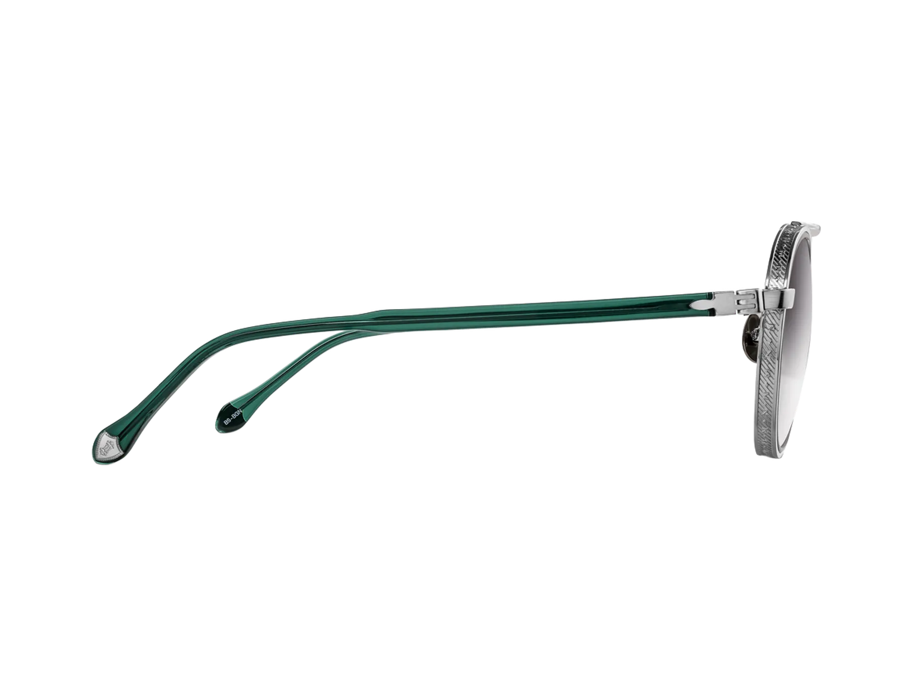 Matsuda M3156 naočare, boja Brushed Silver Bottle Green, leva drška