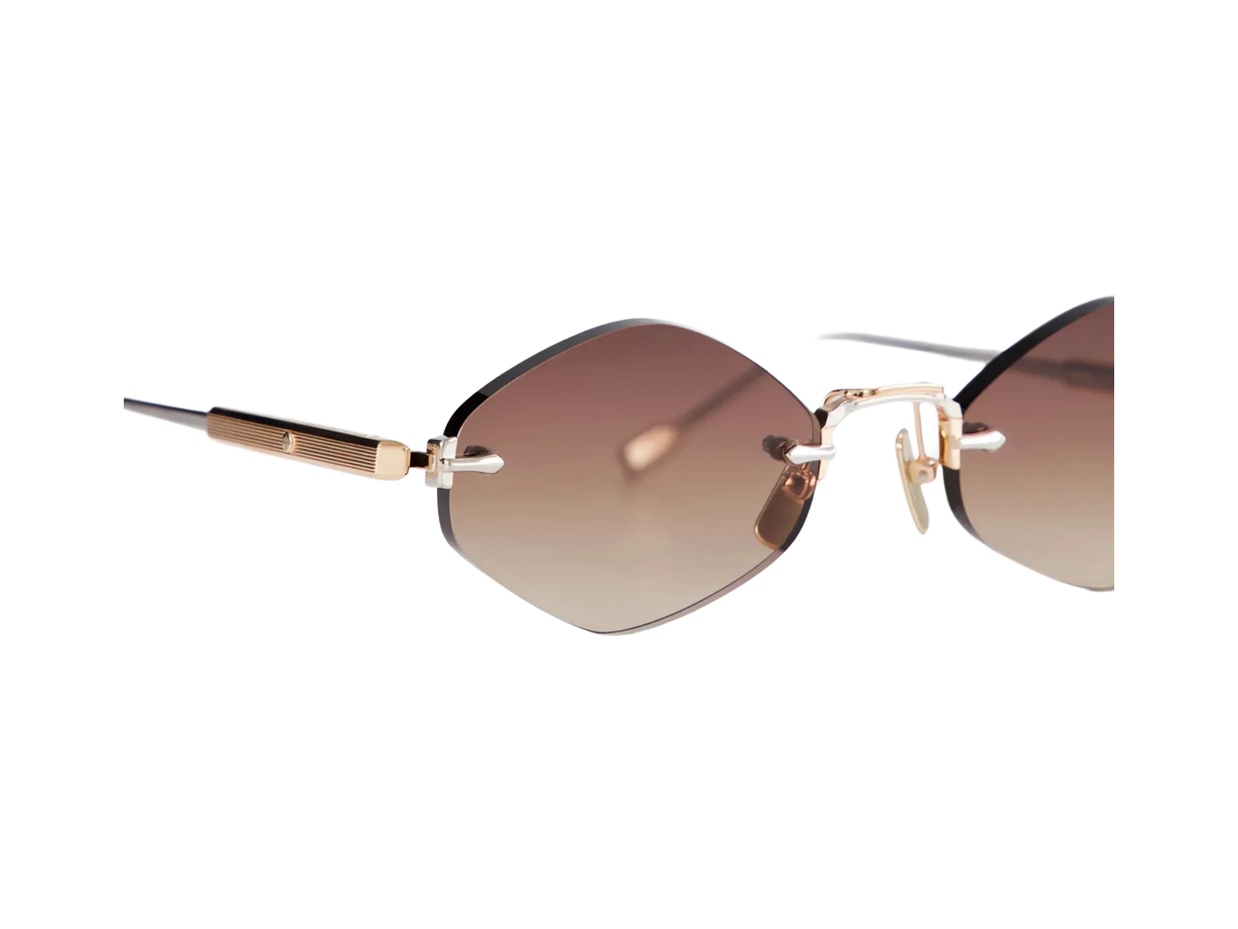 Sato Terebellum V sunčane naočare, boja Rose Gold / Platinum, titanijum, Brown Gradient staklo, prednja strana