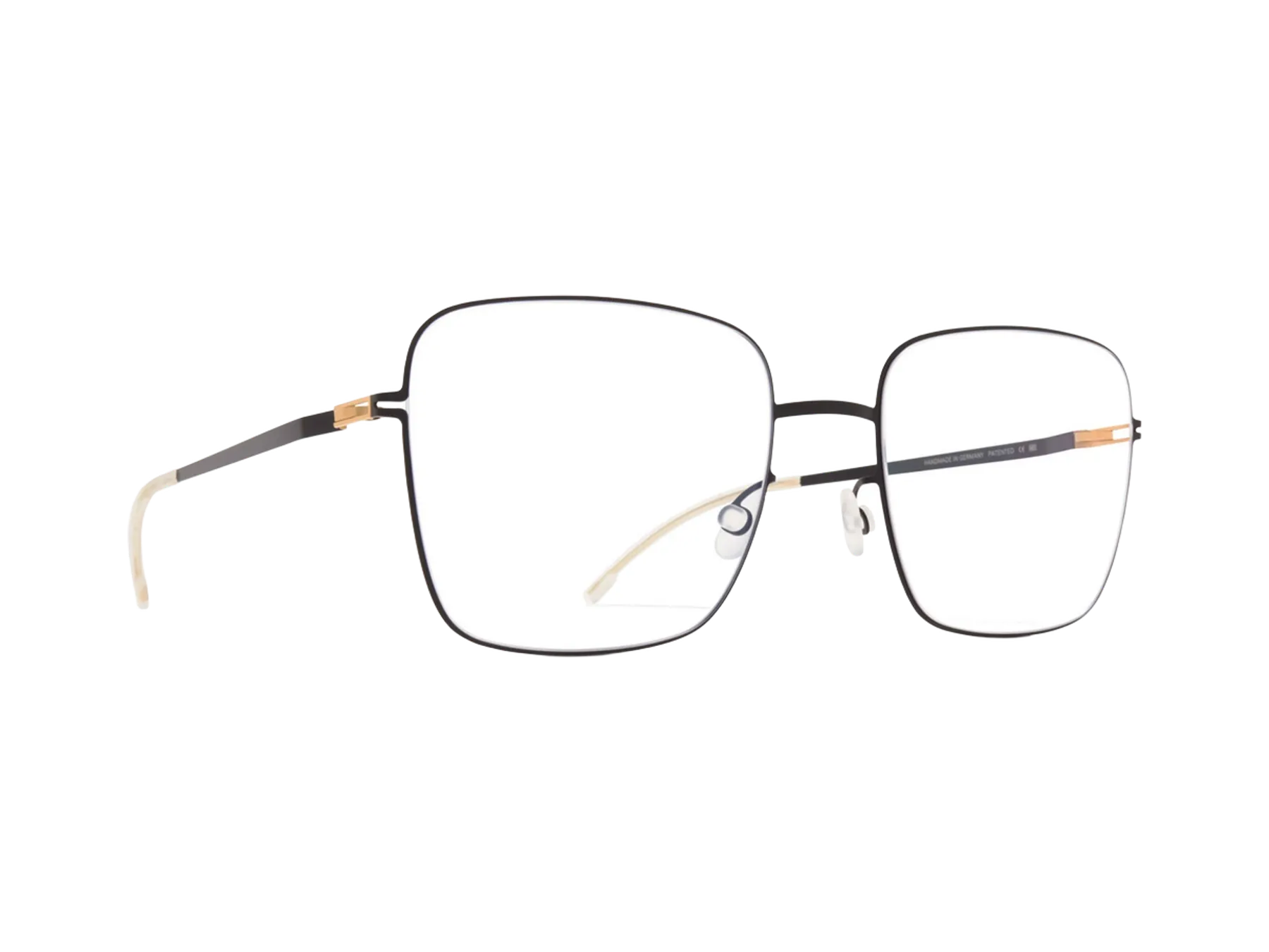 Mykita Silia dioptrijske naočare, boja Jet Black, pogled iz ugla