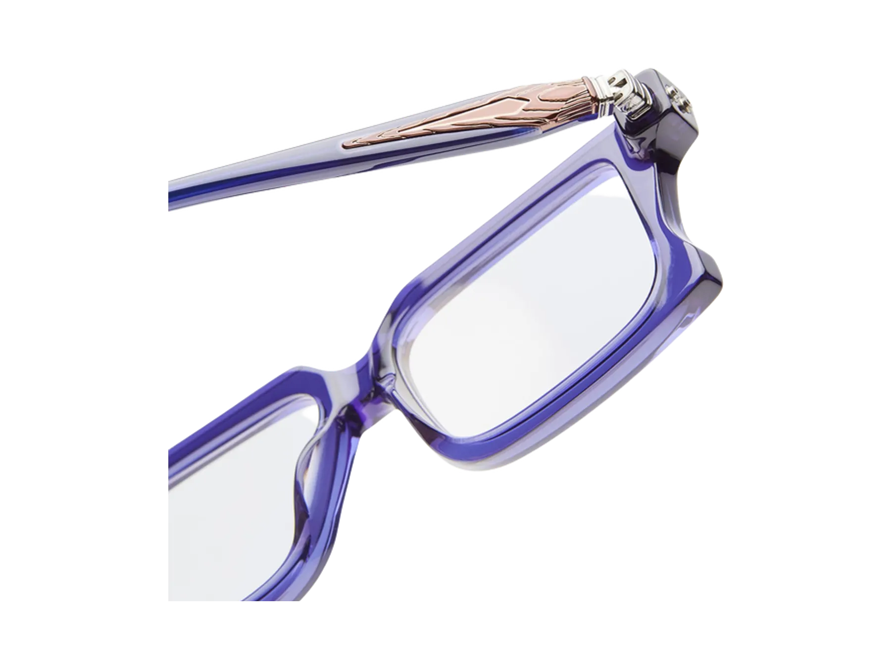 Kuboraum D74 dioptrijske naočare, boja Transparent Blue, acetat, kadar pod uglom