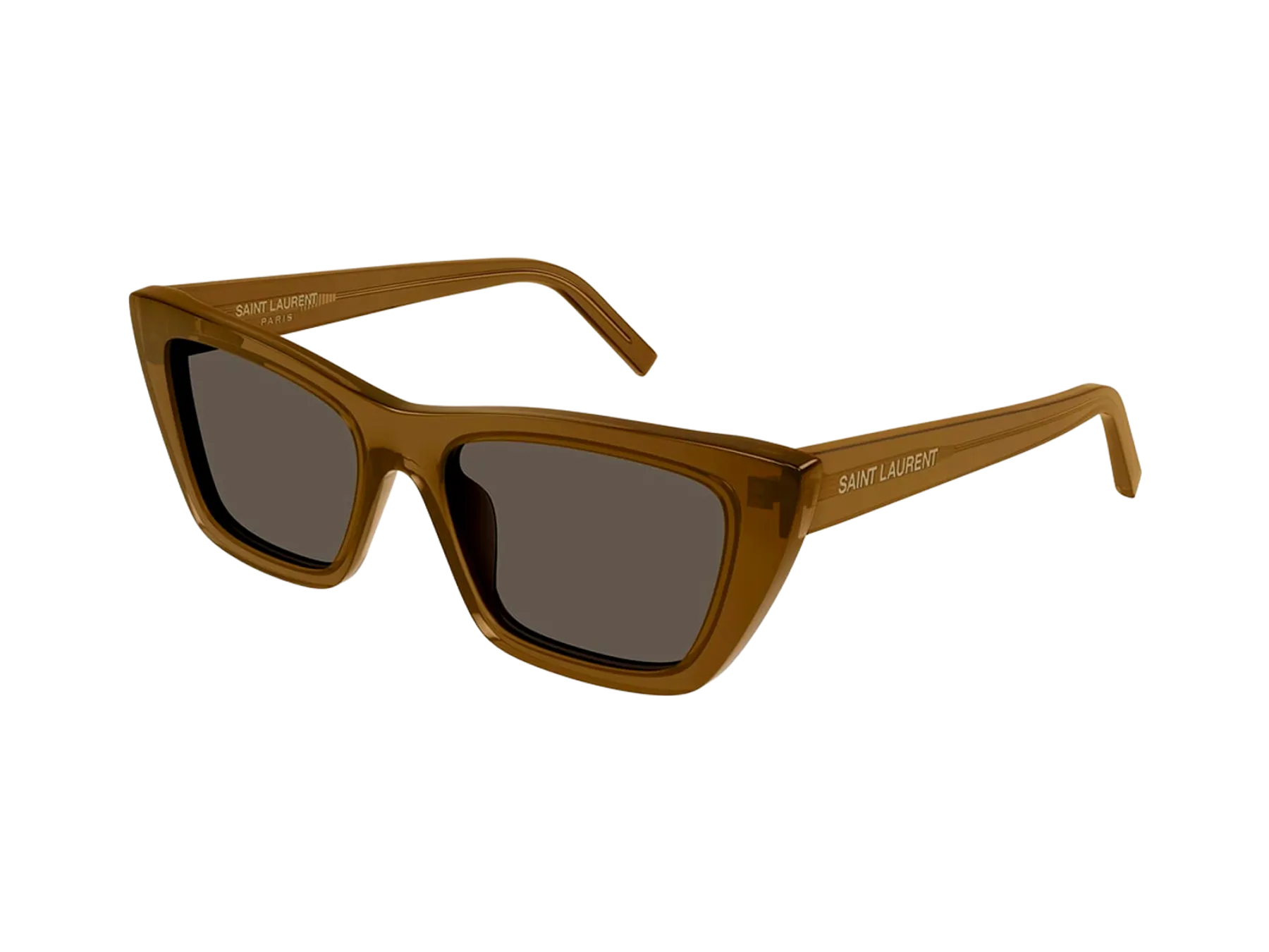 Saint Laurent SL 276 Mica sunčane naočare, boja Shiny Brown, pogled iz ugla