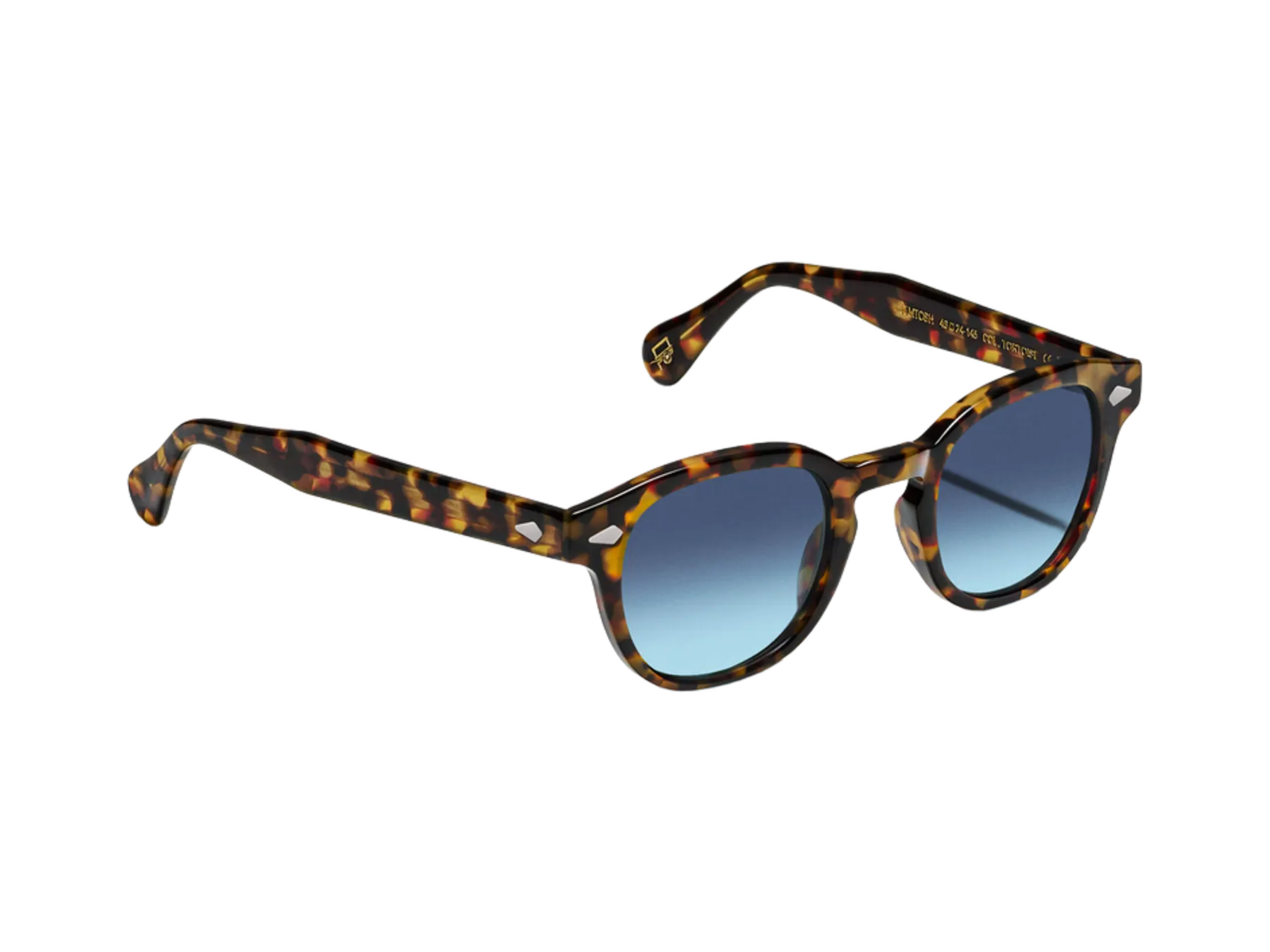 Moscot Lemtosh Sun sunčane naočare, boja Tortoise, staklo Denim Blue, pogled iz ugla