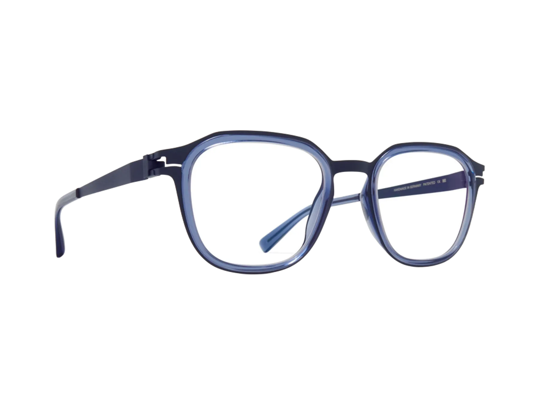 Mykita Hawi dioptrijske naočare, boja Indigo/Deep Ocean, pogled iz ugla
