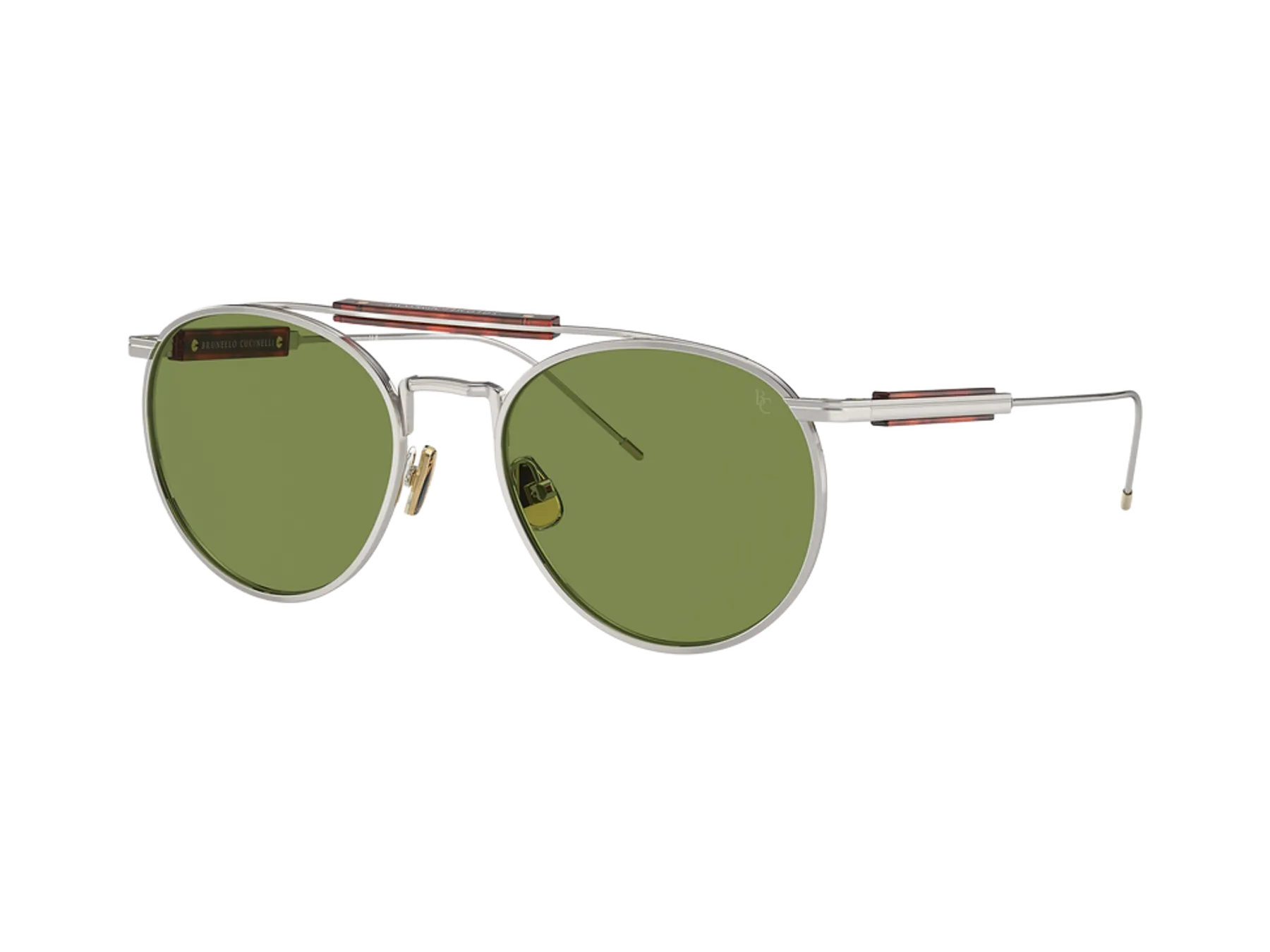 Brunello Cucinelli BC2004ST sunglasses, colour Silver, angled view