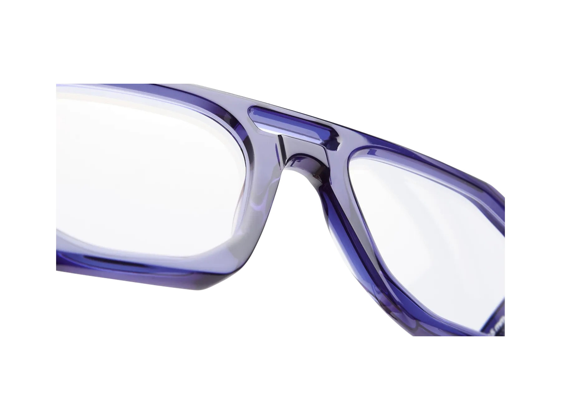 Kuboraum K33 dioptrijske naočare, boja Transparent Dark Blue, detalj