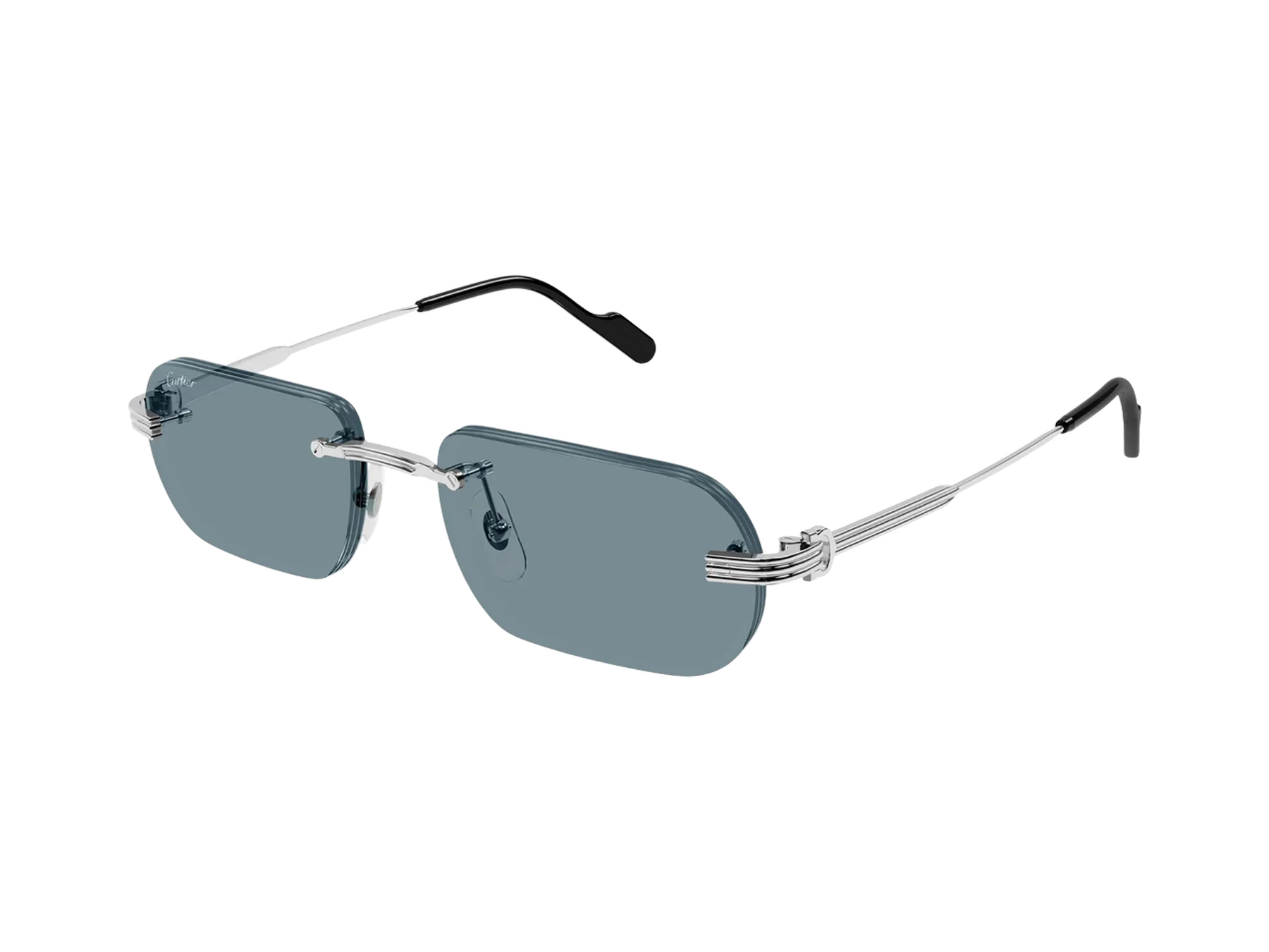 Cartier Première de Cartier CT0577S sunčane naočare, boja Platinum/Light Blue, pogled iz ugla