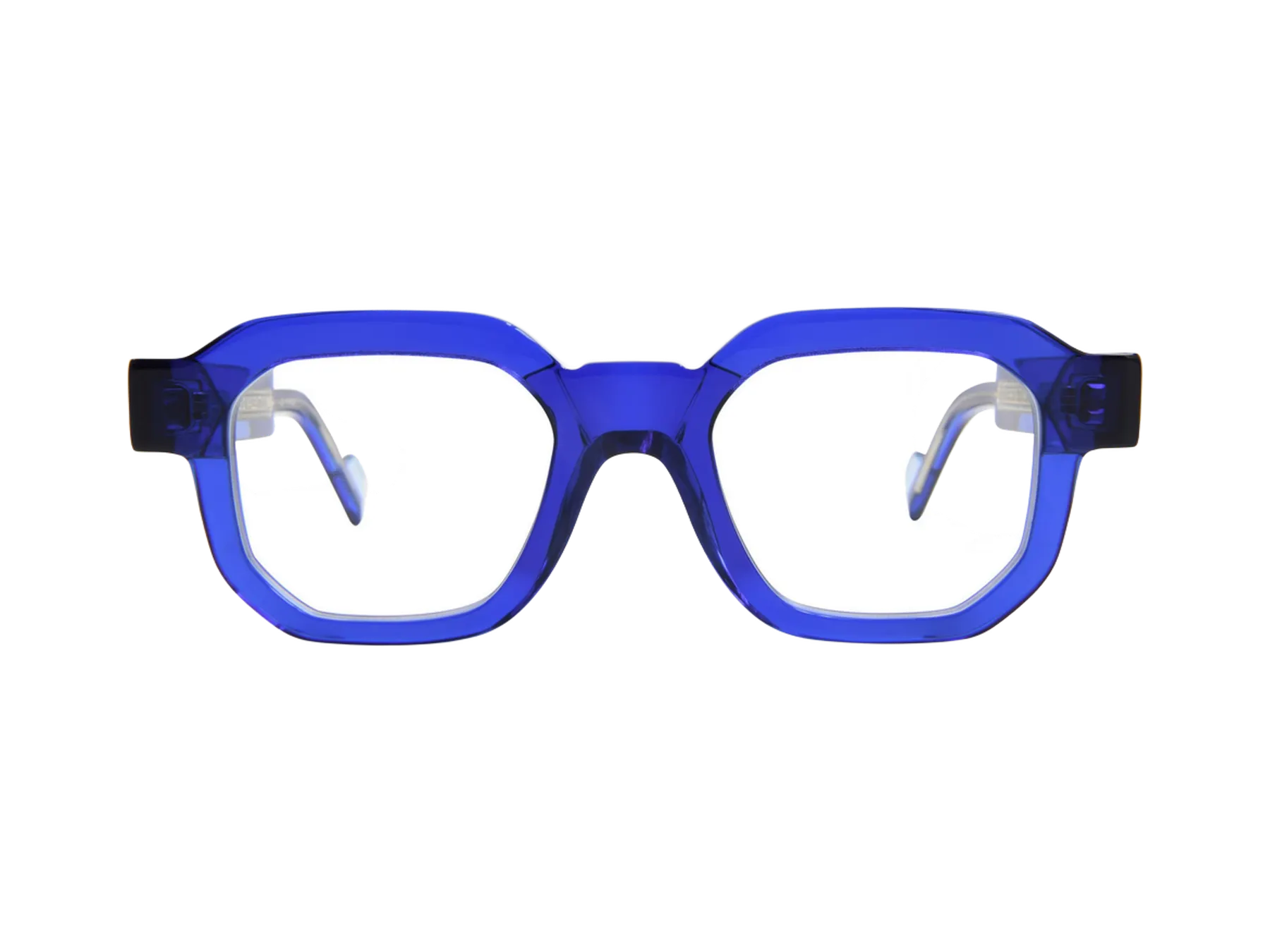 Anne & Valentin Winstons dioptrijske naočare, boja Cobalt / Crystal Blue, pogled spreda