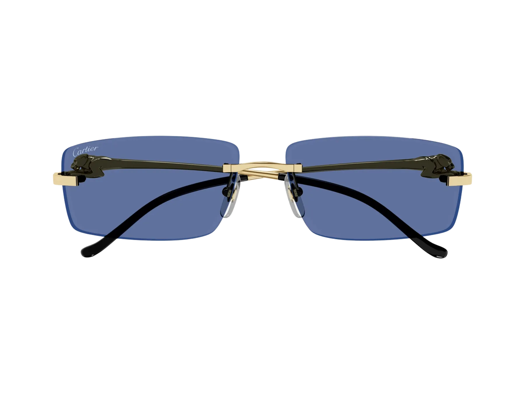 Cartier Panthère de Cartier CT0430S sunčane naočare, boja Gold/Blue, pogled spreda