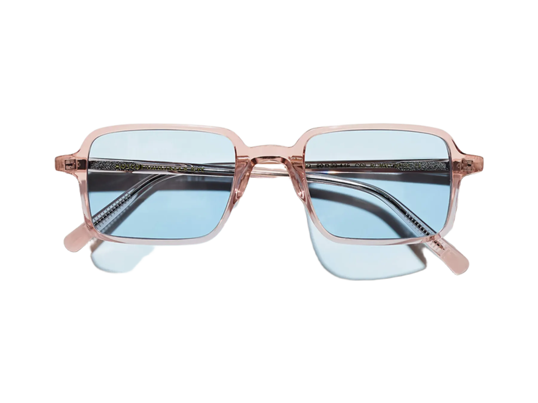 Moscot Shindig Sun sunčane naočare, boja Burnt Rose, staklo Bel Air Blue, pogled spreda