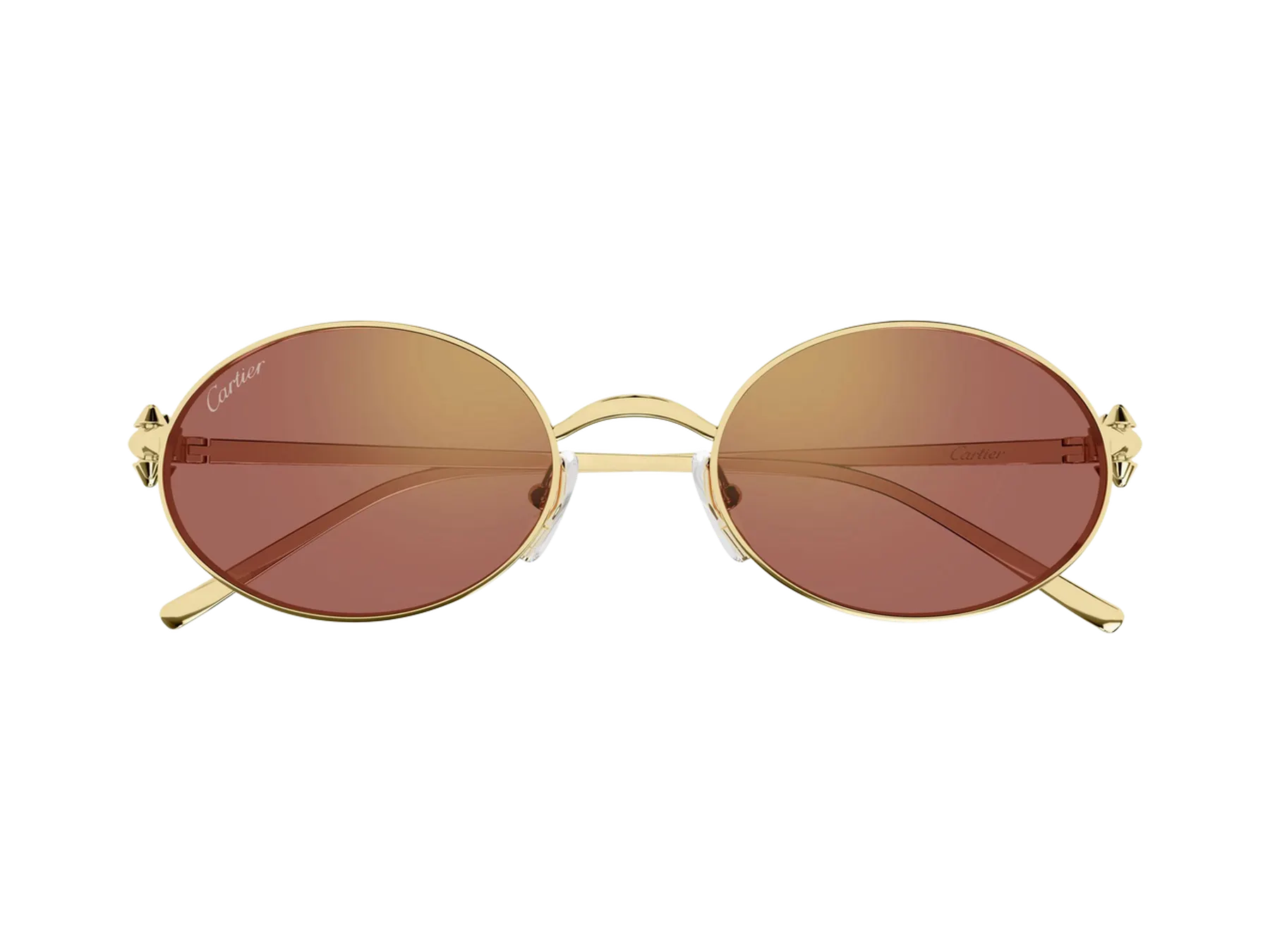 Cartier Clash de Cartier CT0644S sunčane naočare, boja Gold/Red, pogled spreda