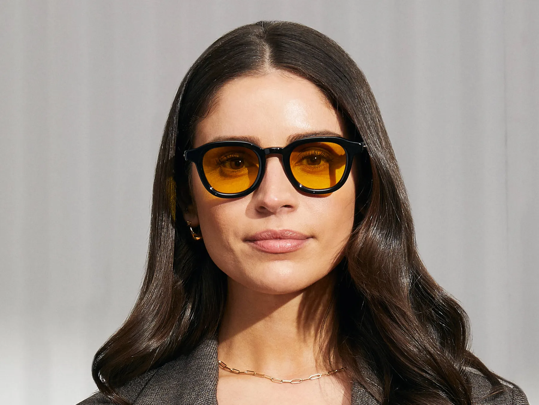 Moscot Dahven Sun sunčane naočare, boja Black, staklo Mellow Yellow, na licu