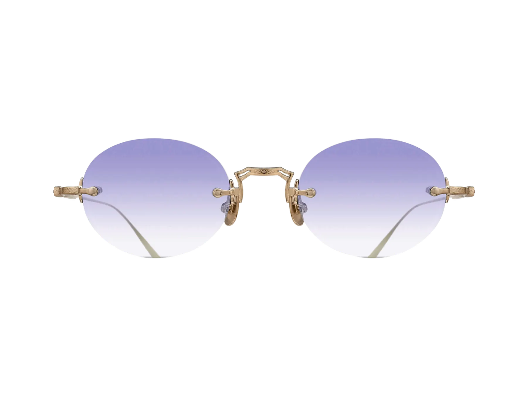 Matsuda M5002 sunčane naočare, boja Brushed Gold / Café Blue Gradient, pogled spreda