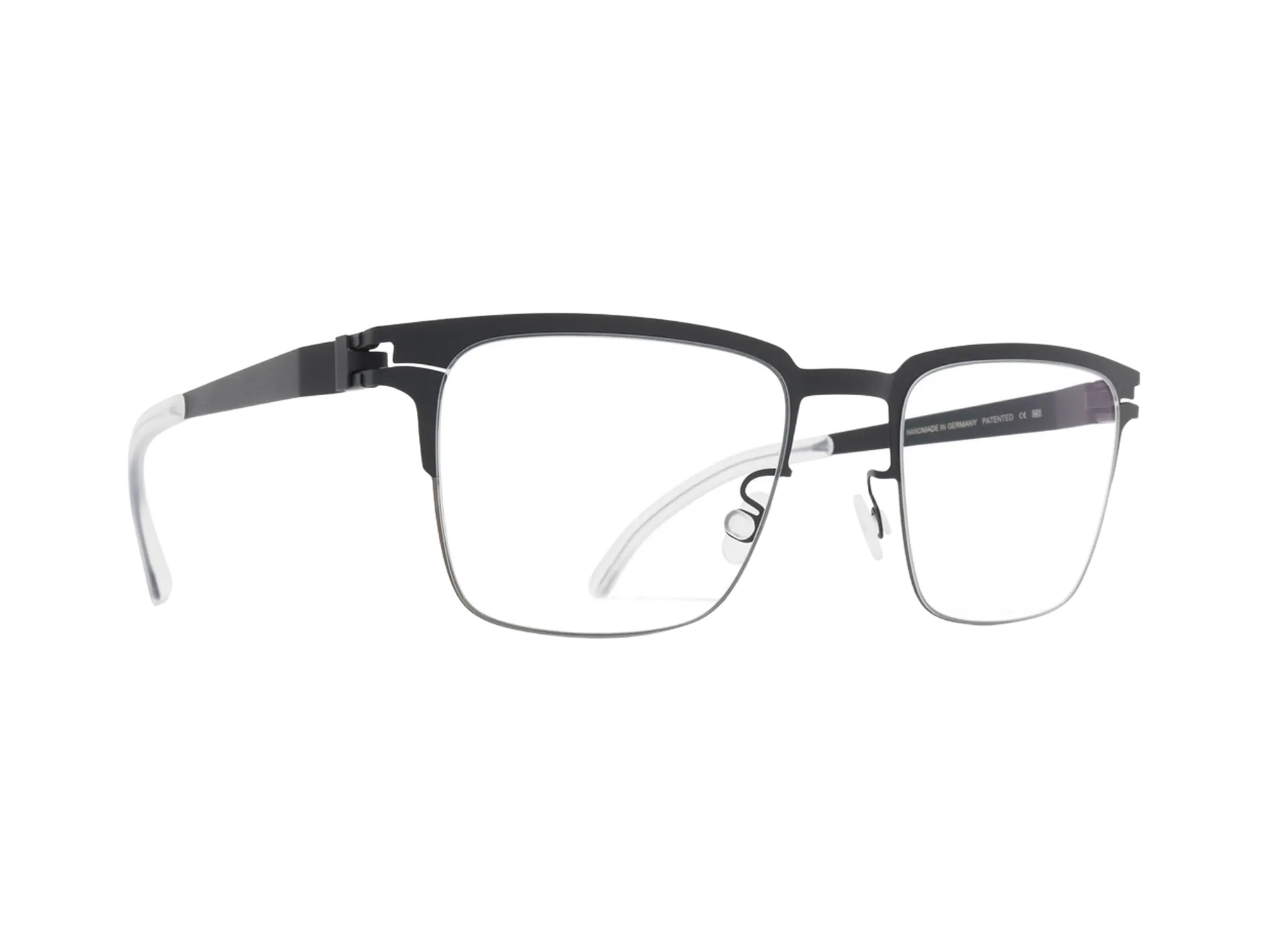 Mykita Cormac dioptrijske naočare, boja Shiny Graphite/Nearly Black, pogled iz ugla