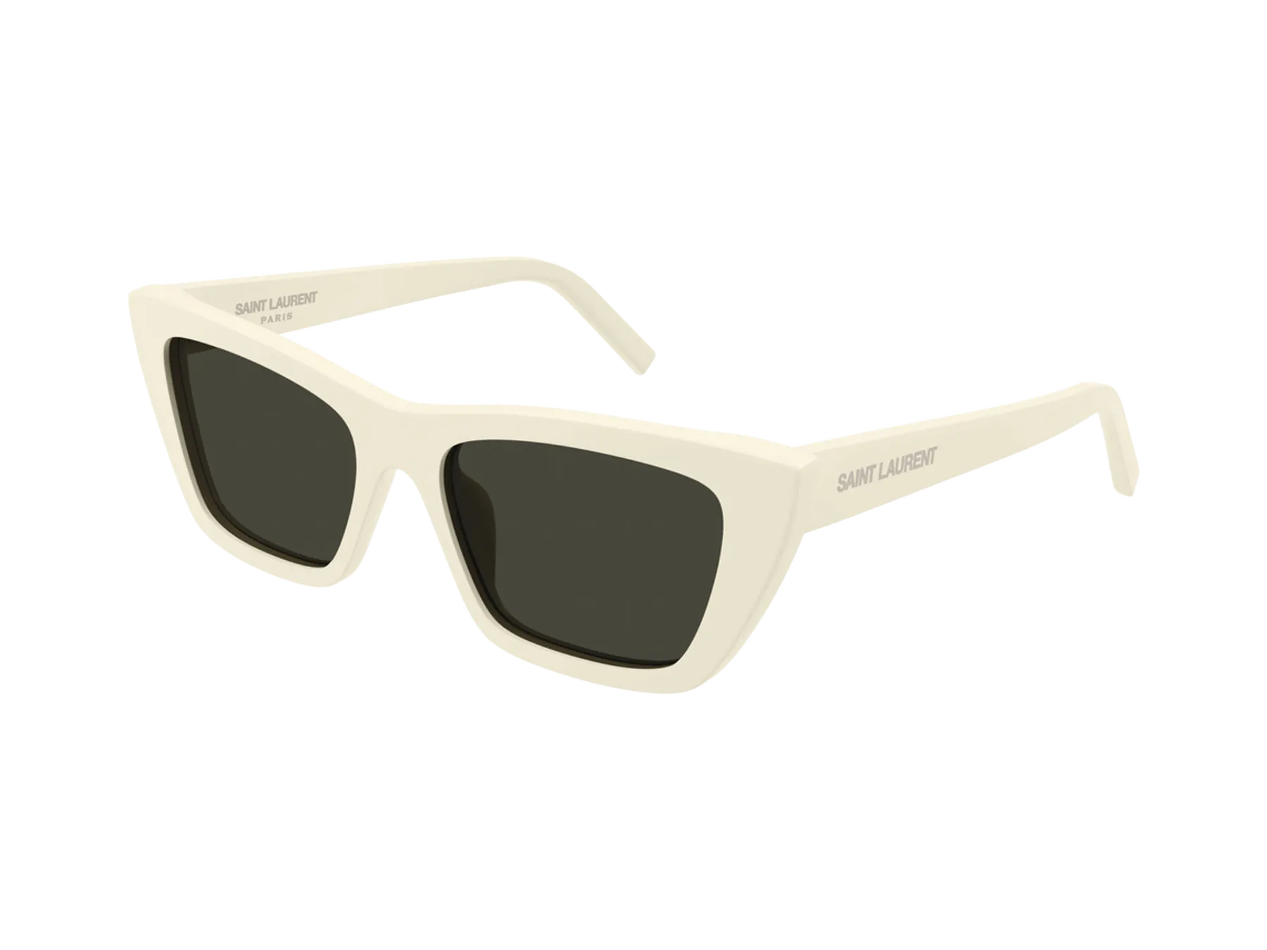Saint Laurent SL 276 Mica sunčane naočare, boja Shiny Solid Ivory, pogled iz ugla