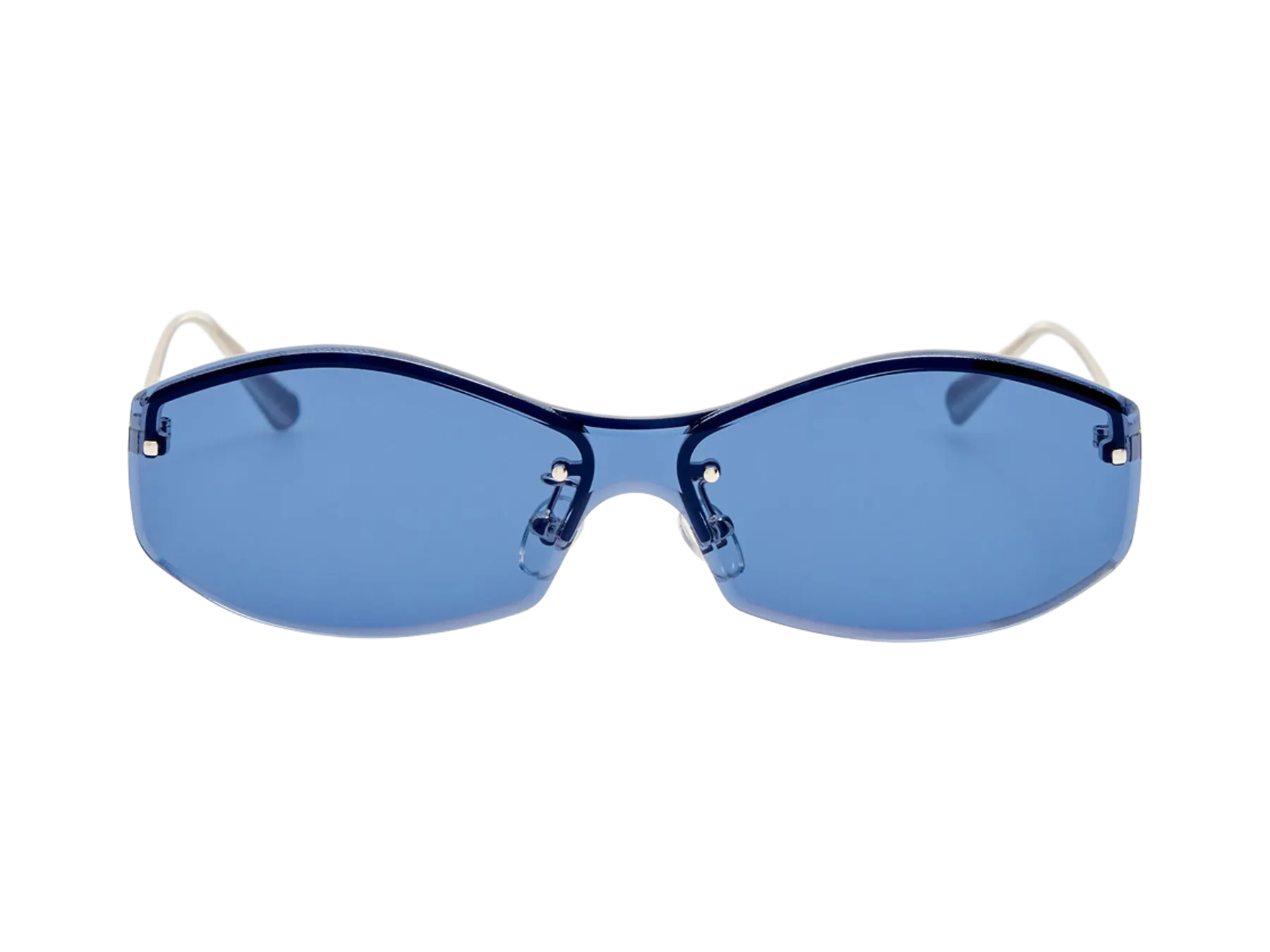 Jacquemus Miami sunglasses, colour Silver, front view