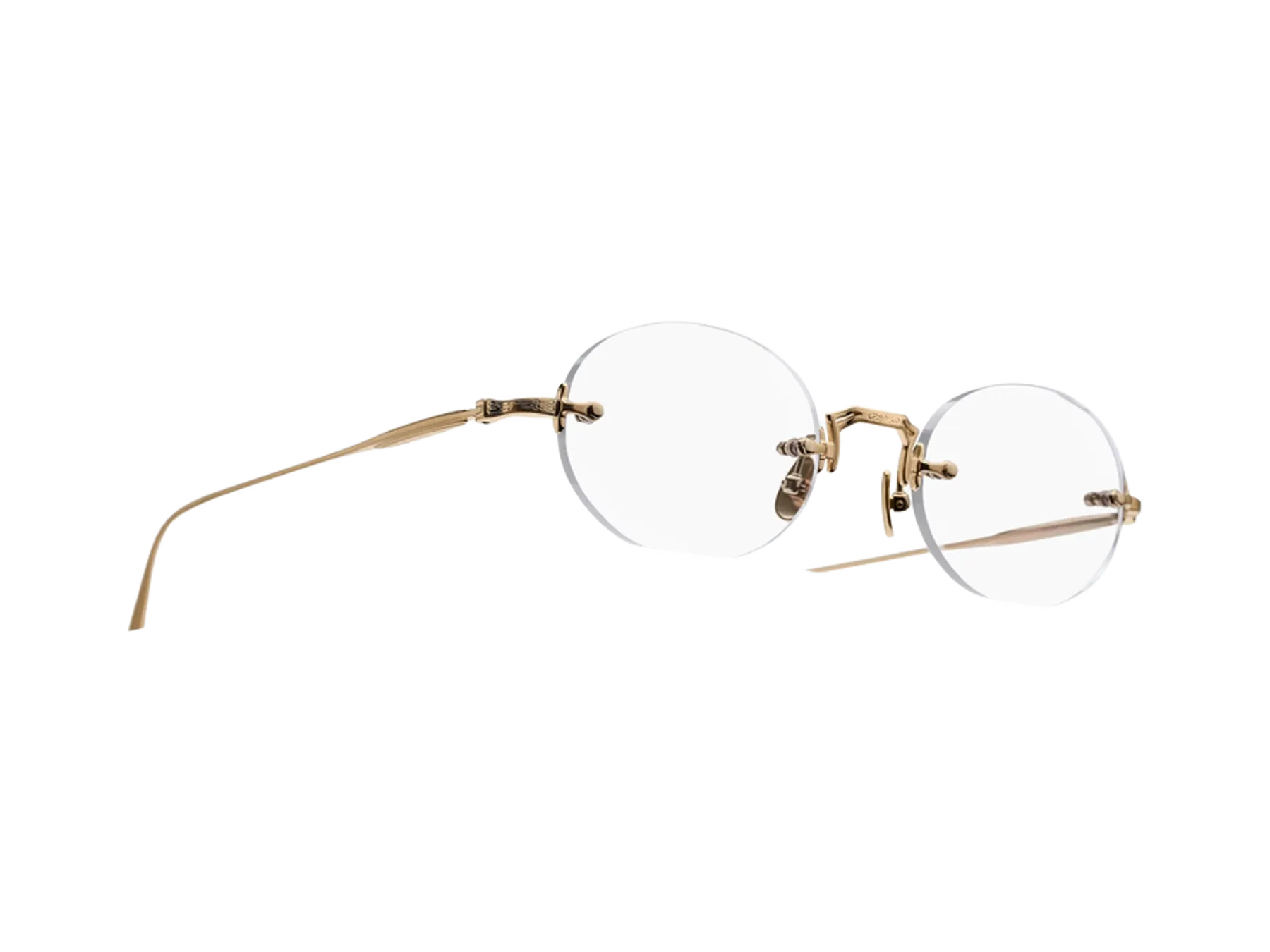 Matsuda M5002 optical glasses, colour Brushed Gold, angled view
