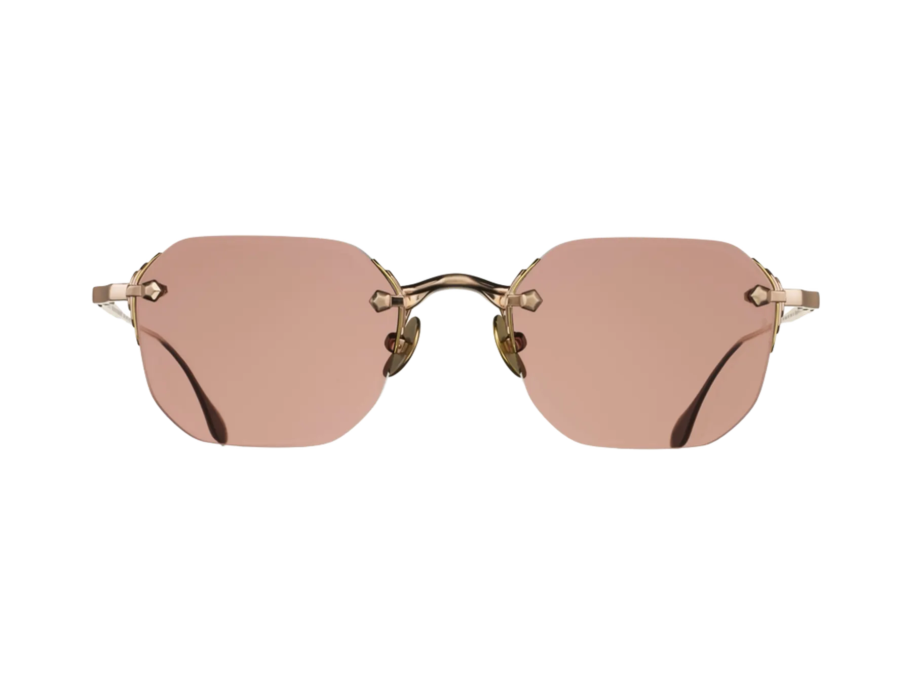 Massada Pentagon Paramount sunčane naočare, boja Brushed Rose Gold, pogled spreda