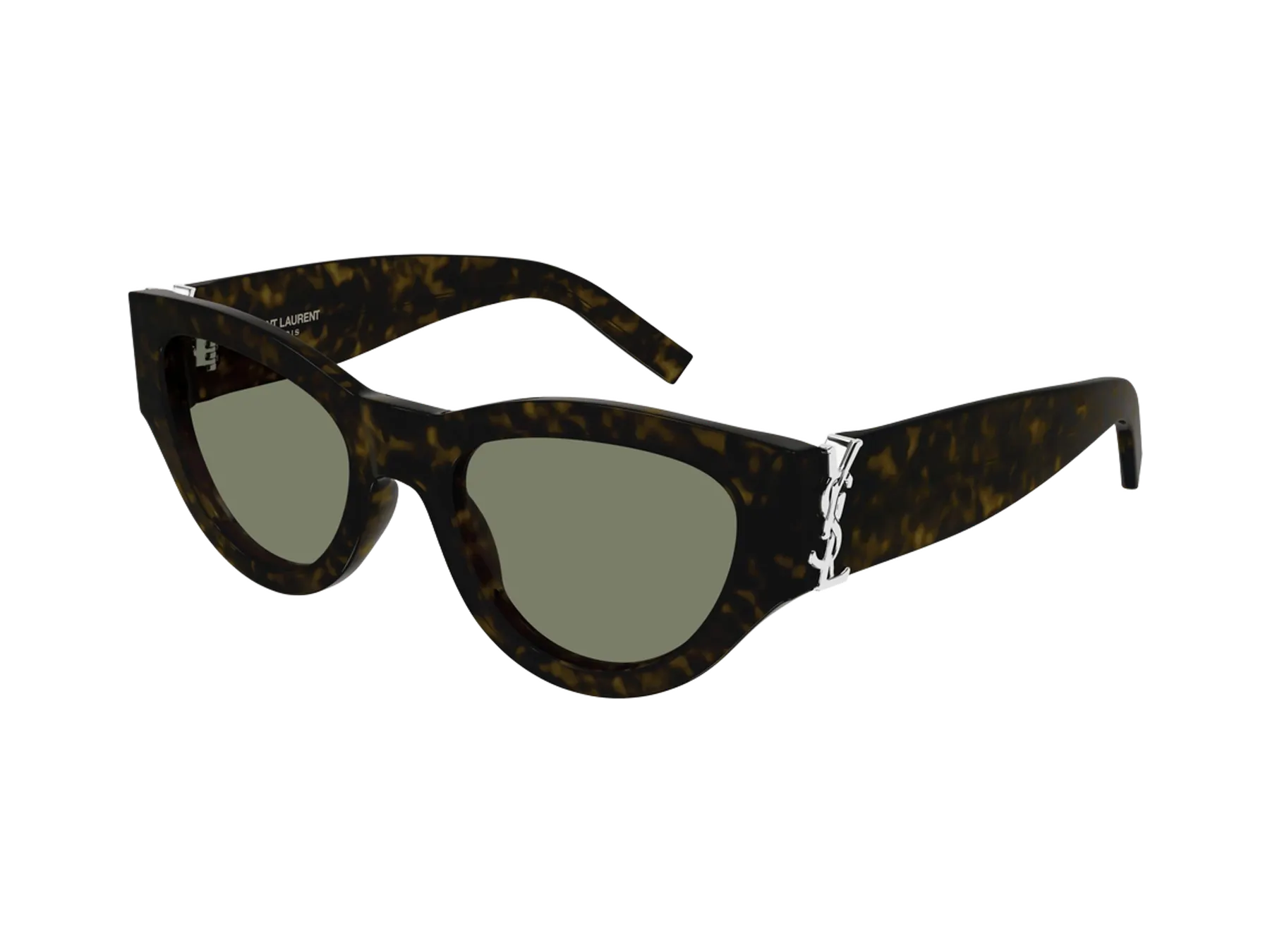 Saint Laurent SL M94 sunčane naočare, boja Shiny Dark Havana, pogled iz ugla