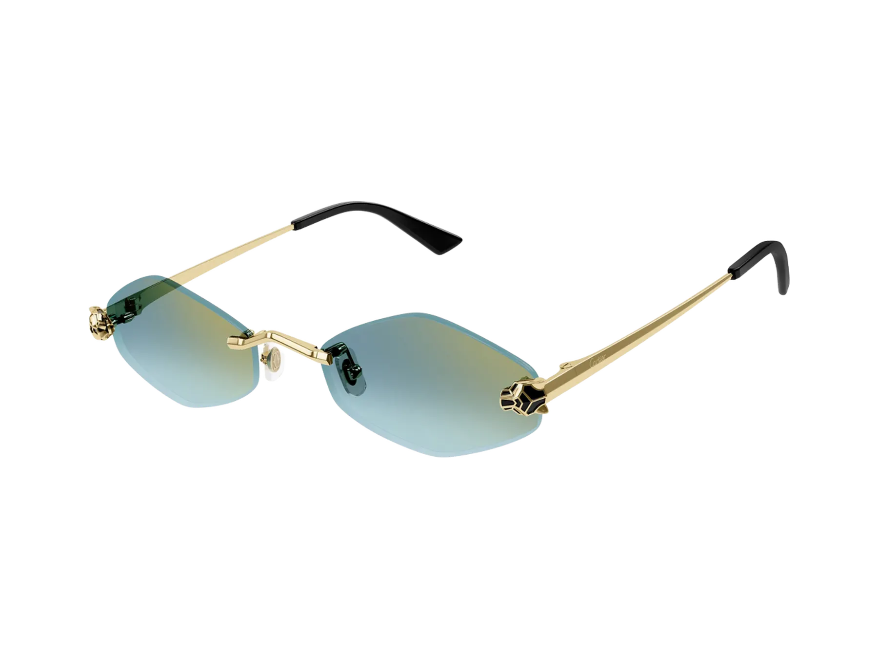 Cartier Panthère de Cartier CT0433S sunčane naočare, boja Gold/Green, pogled iz ugla