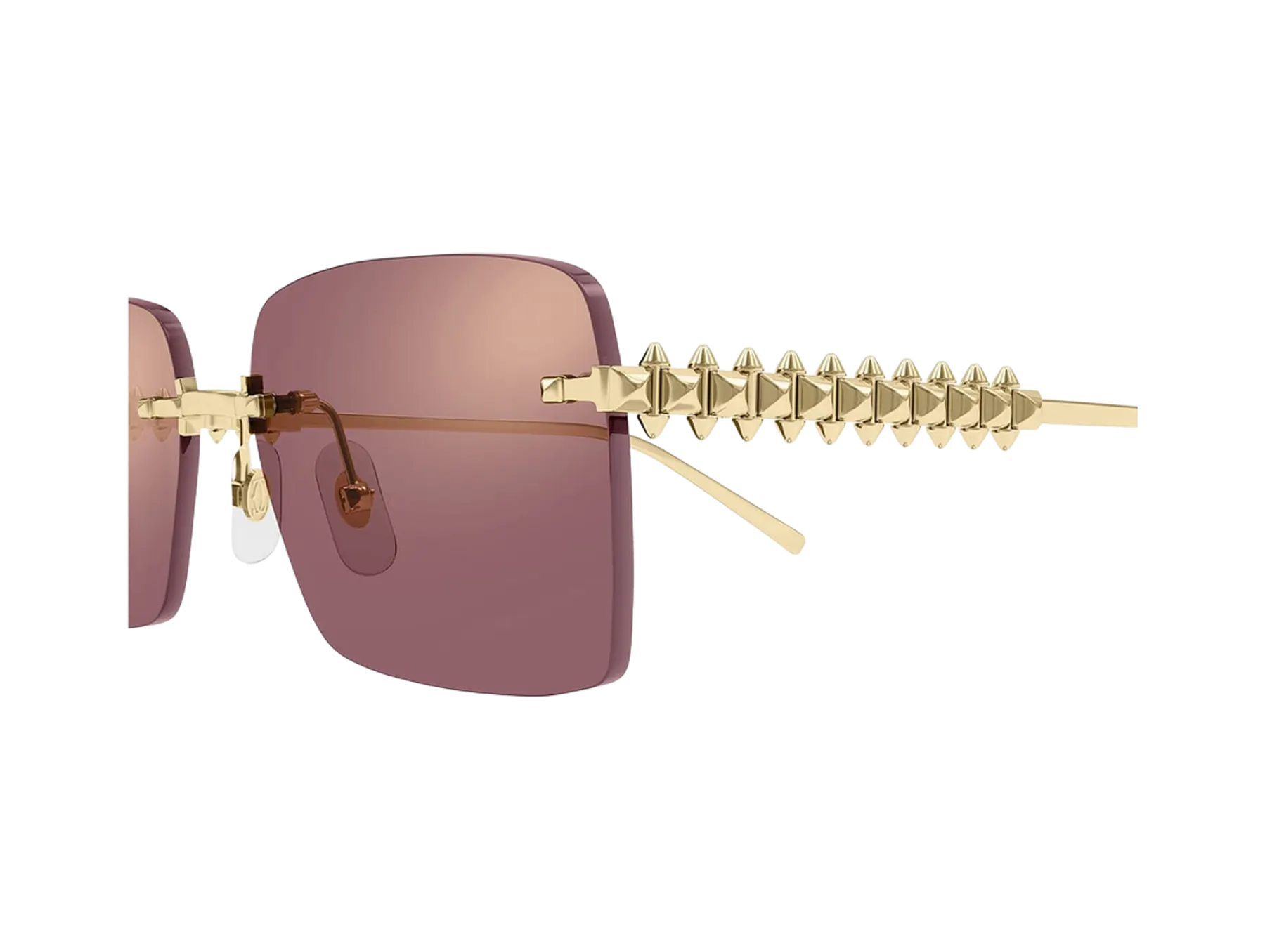 Cartier Clash de Cartier CT0545S sunčane naočare, boja Shiny Gold/Pink, detalj