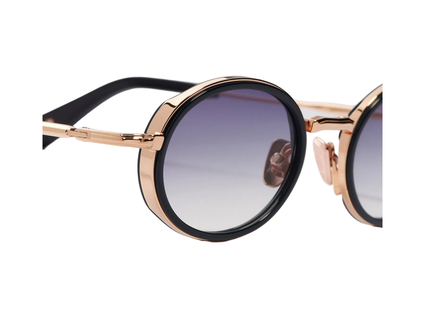 John Dalia Eddie sunčane naočare, boja Rose Gold - Dark Navy Blue, detalj oboda i mosta