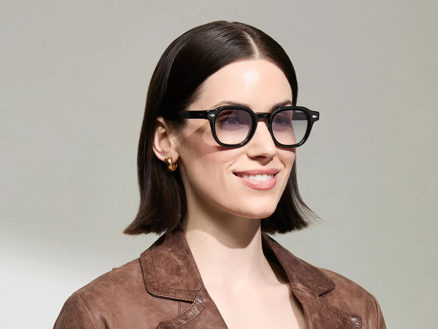 Moscot Dolt Sun sunčane naočare, boja Black, staklo American Grey Fade, na licu