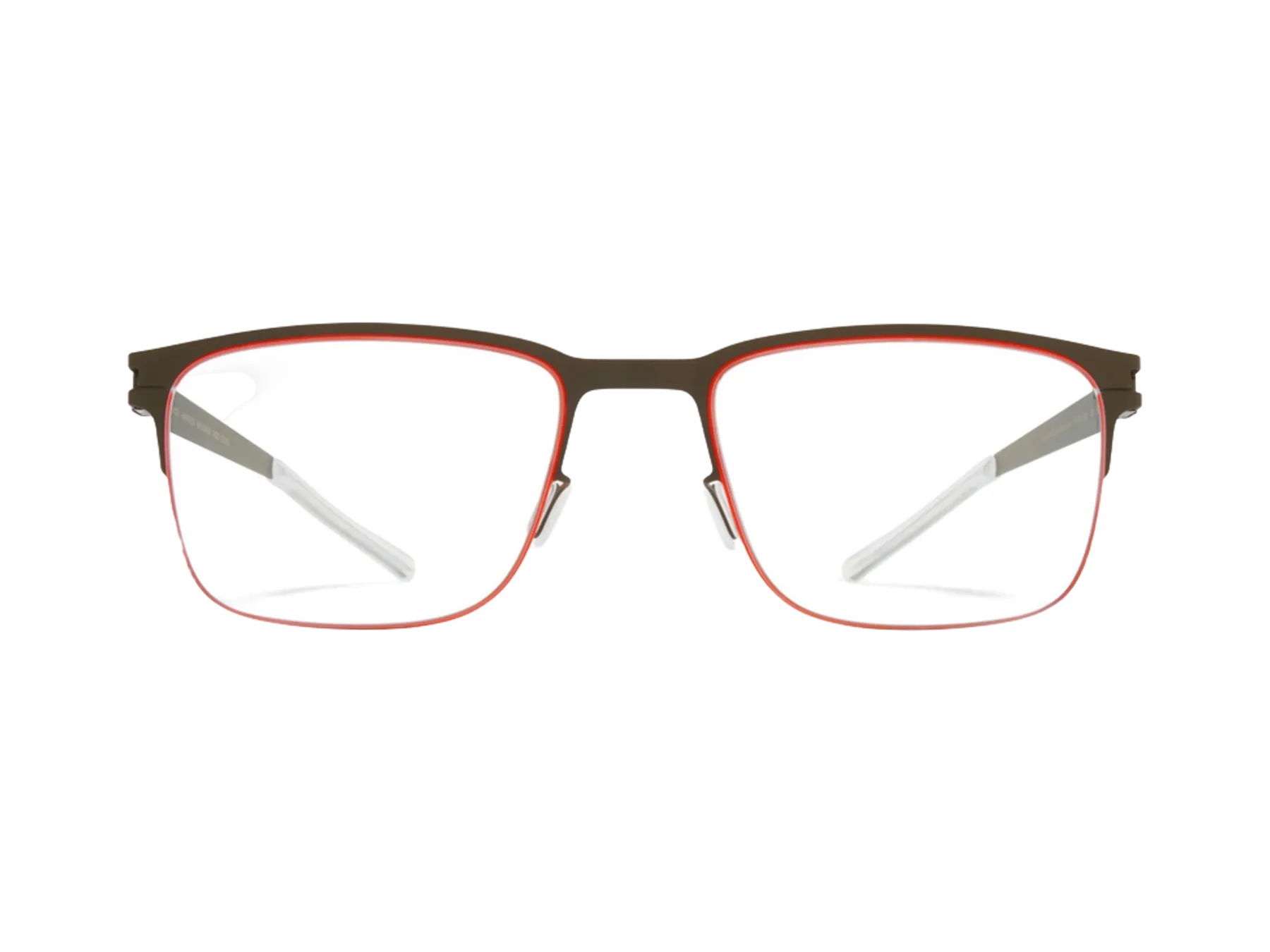 Mykita Harrison dioptrijske naočare, boja Camougreen/Tangerine, pogled spreda
