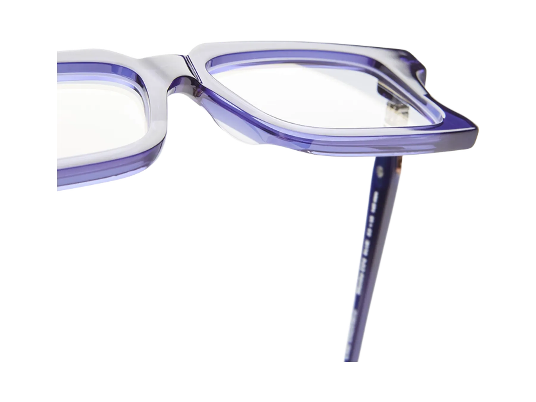 Kuboraum D74 dioptrijske naočare, boja Transparent Blue, acetat, pogled odozgo