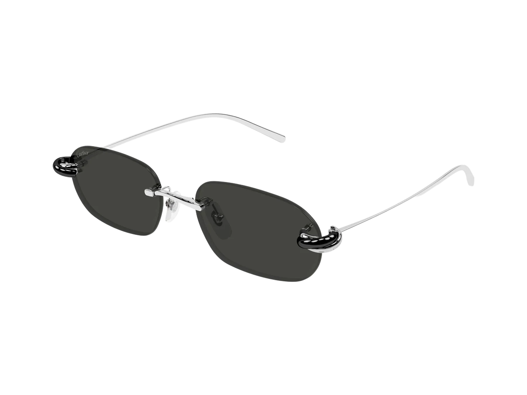 Cartier Trinity CT0686S sunčane naočare, boja Silver/Grey, pogled iz ugla