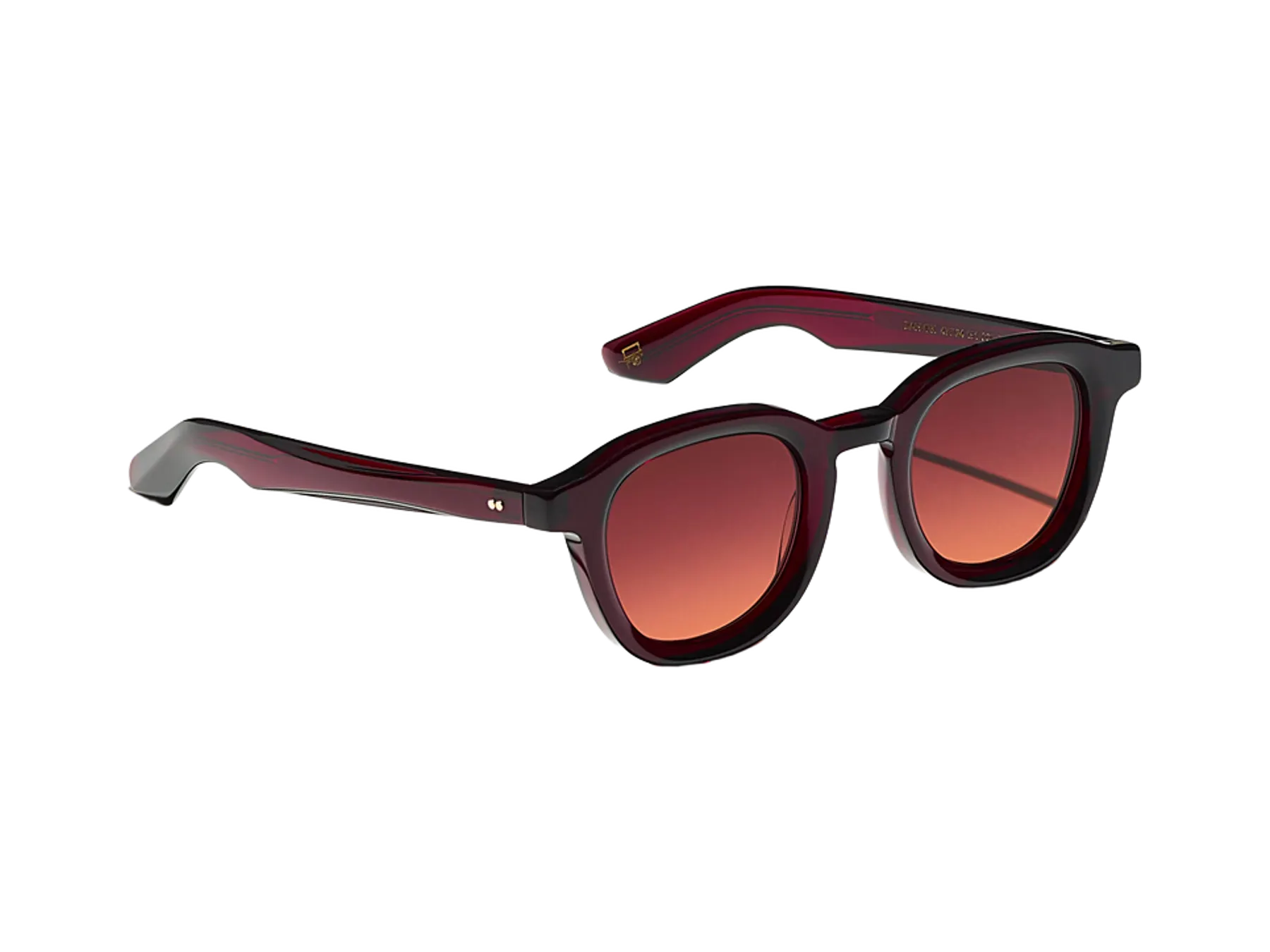 Moscot Dahven Sun sunčane naočare, boja Burgundy, staklo Cabernet, pogled iz ugla