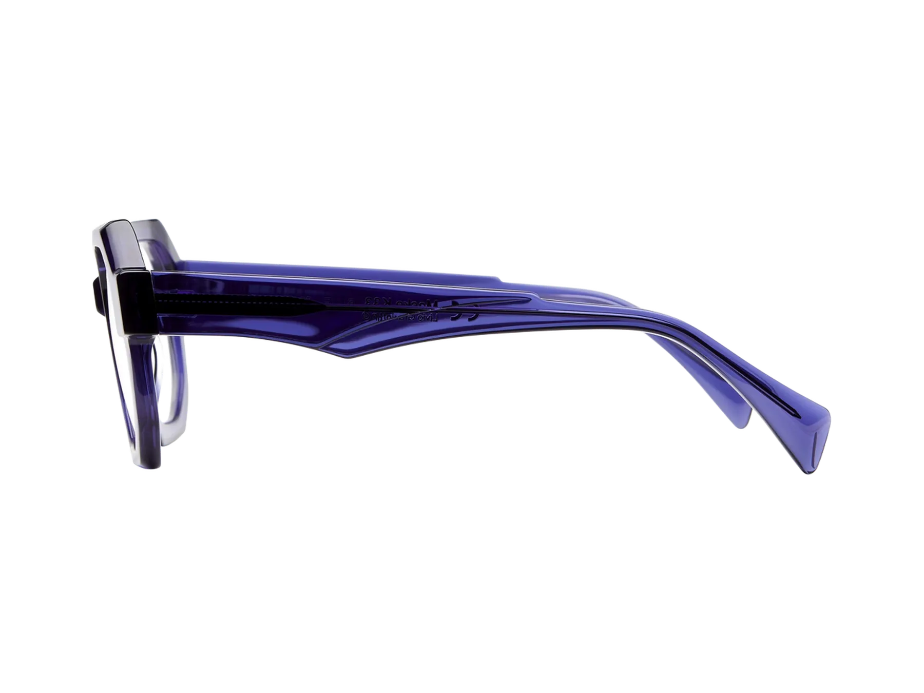 Kuboraum K33 dioptrijske naočare, boja Transparent Dark Blue, pogled sa strane