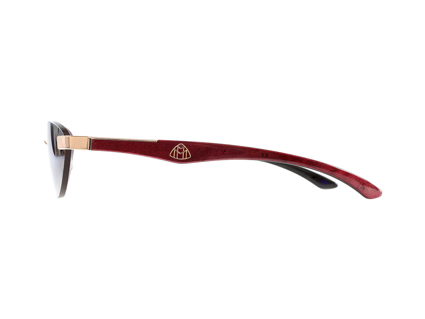 Maybach The Artist Sun III, 18K Rose Gold / Burgundy Red Birds Eye Maple, leva drška