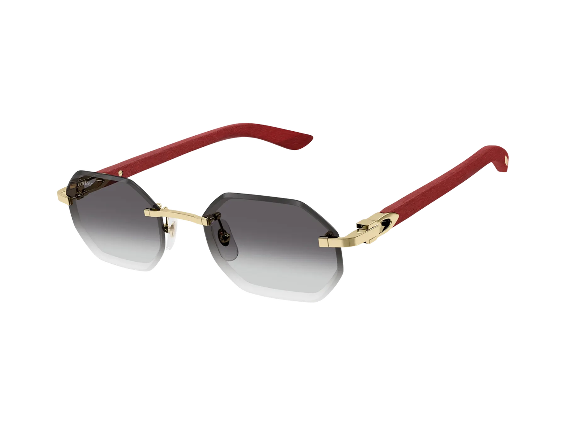 Cartier C Décor CT0439S sunčane naočare, boja Gold/Red, pogled iz ugla