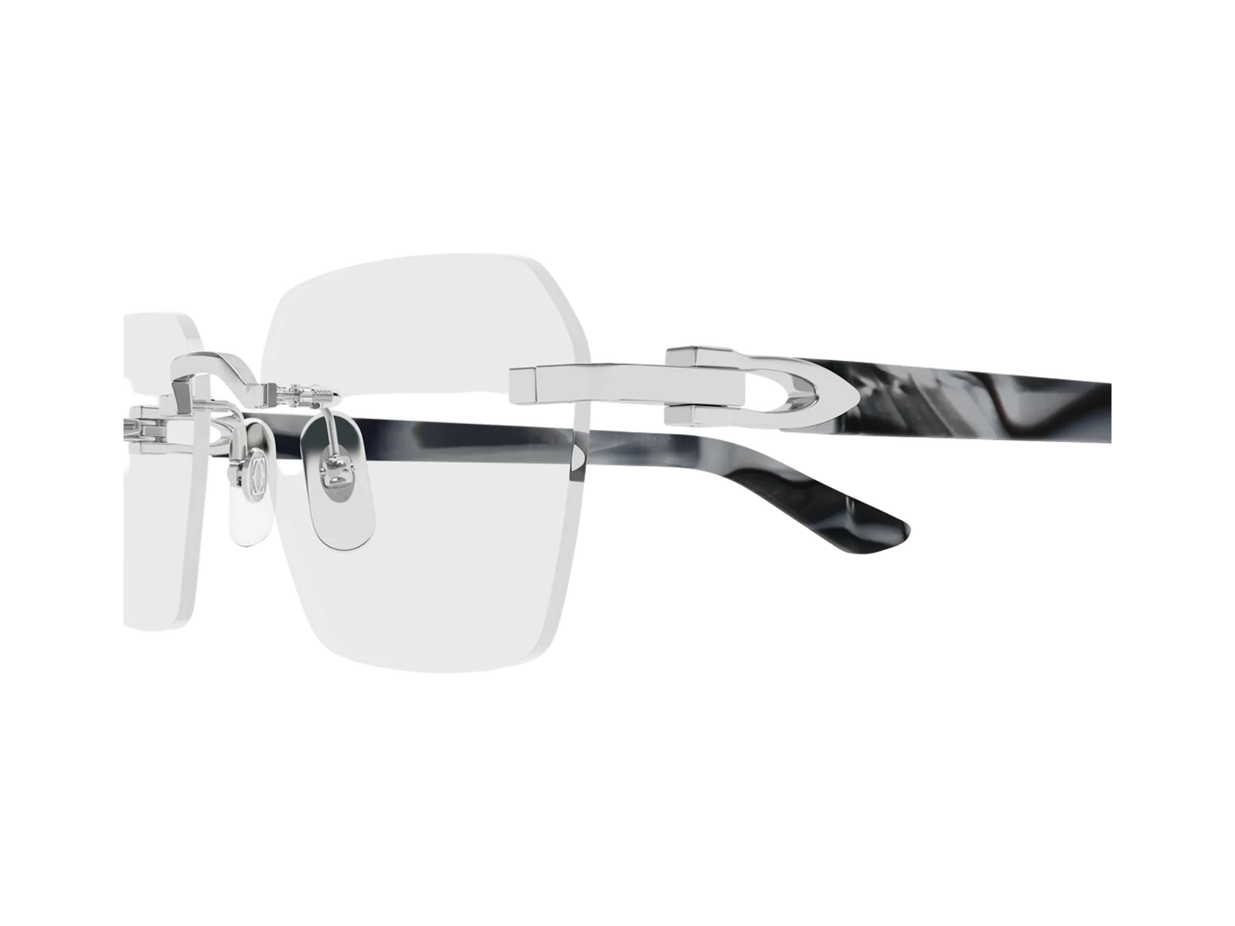 Cartier C Décor CT0623O optical glasses, colour Silver and Grey, detail