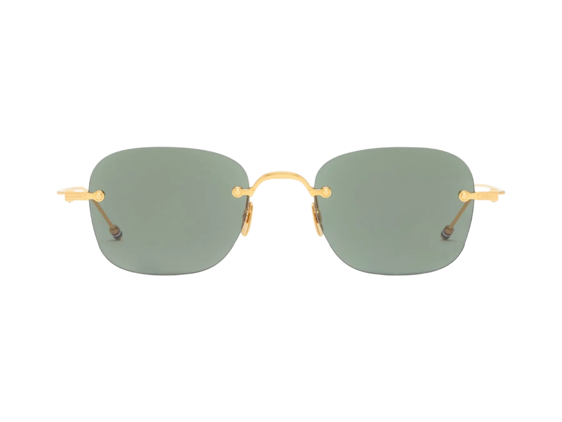 Thom Browne UES961A sunčane naočare, boja 12K Gold, zeleno-kaki staklo, pogled spreda