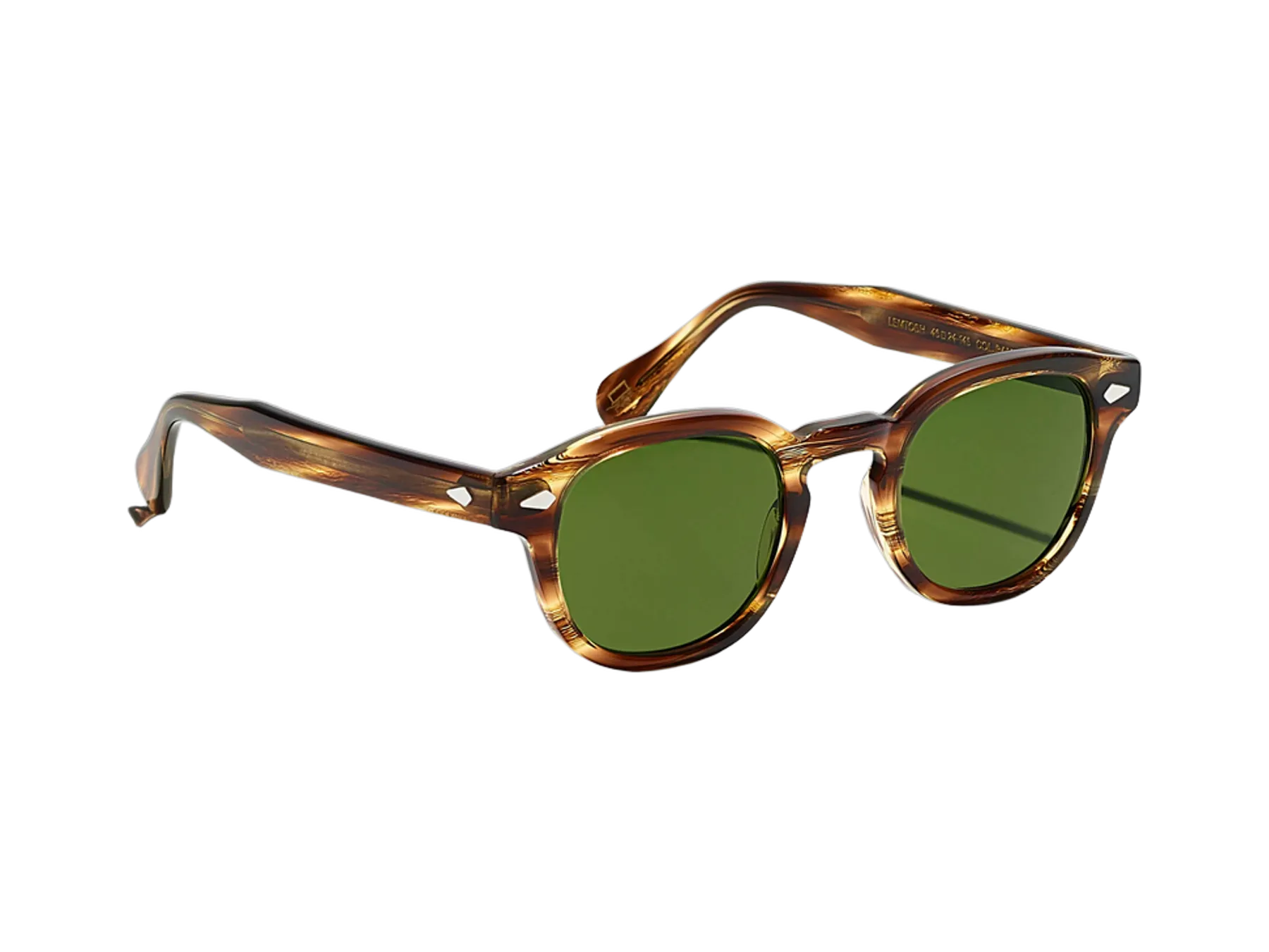 Moscot Lemtosh Sun sunčane naočare, boja Bamboo, staklo Calibar Green, pogled iz ugla