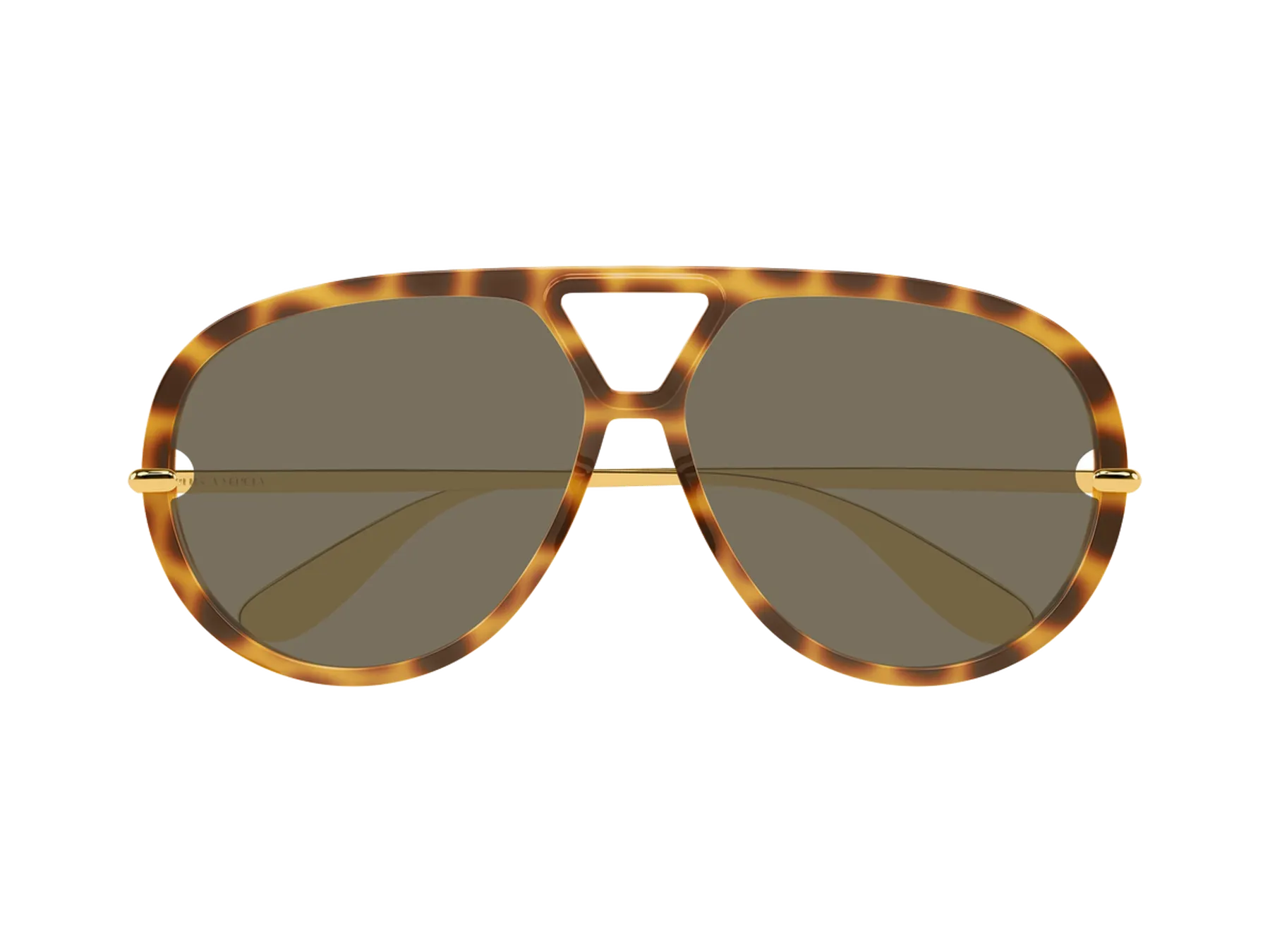 Bottega Veneta BV1274S sunčane naočare, boja Havana/Gold, pogled spreda
