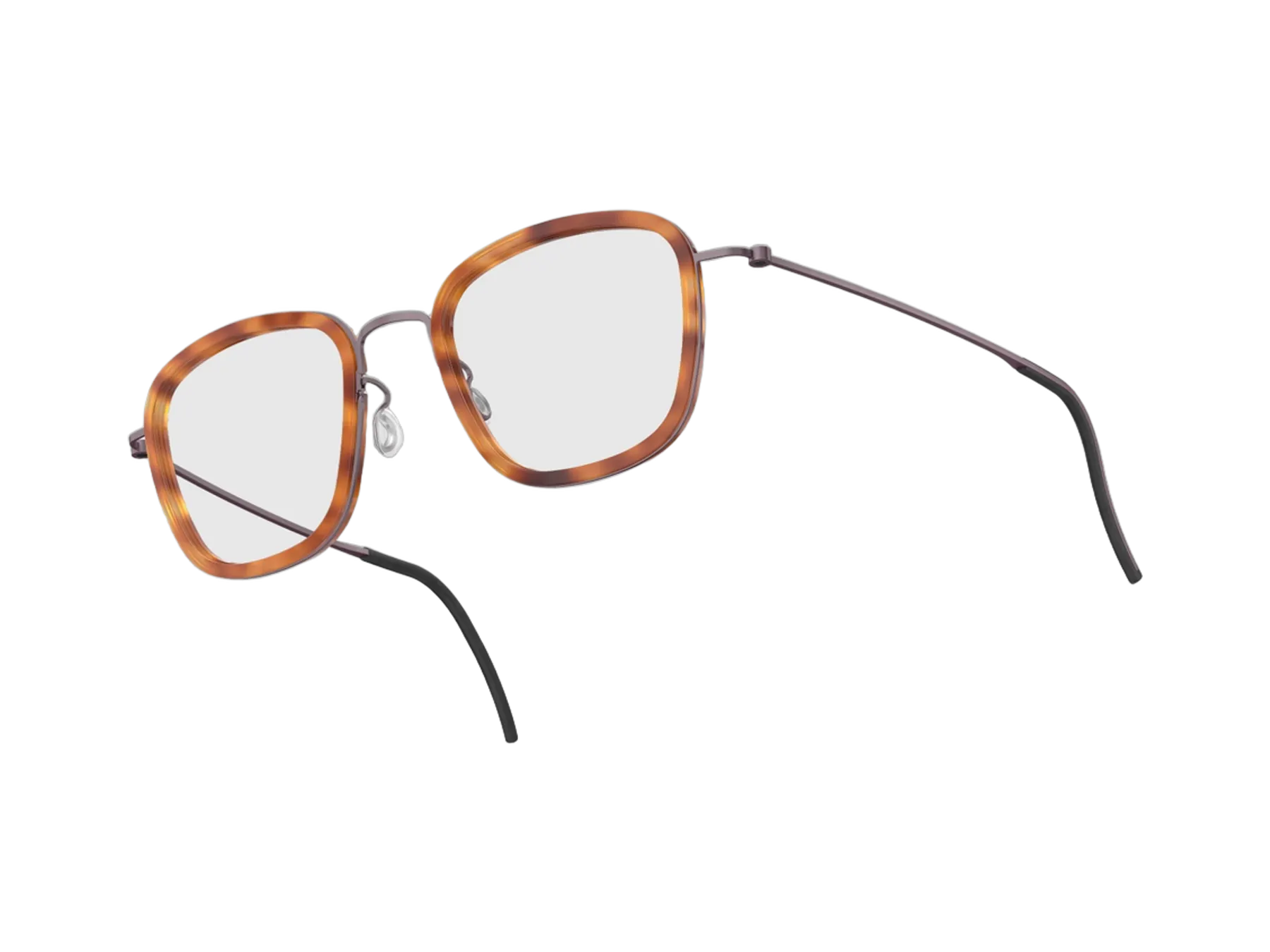 Lindberg Thintanium 5801 dioptrijske naočare, boja deep purple / havana, pogled iz ugla