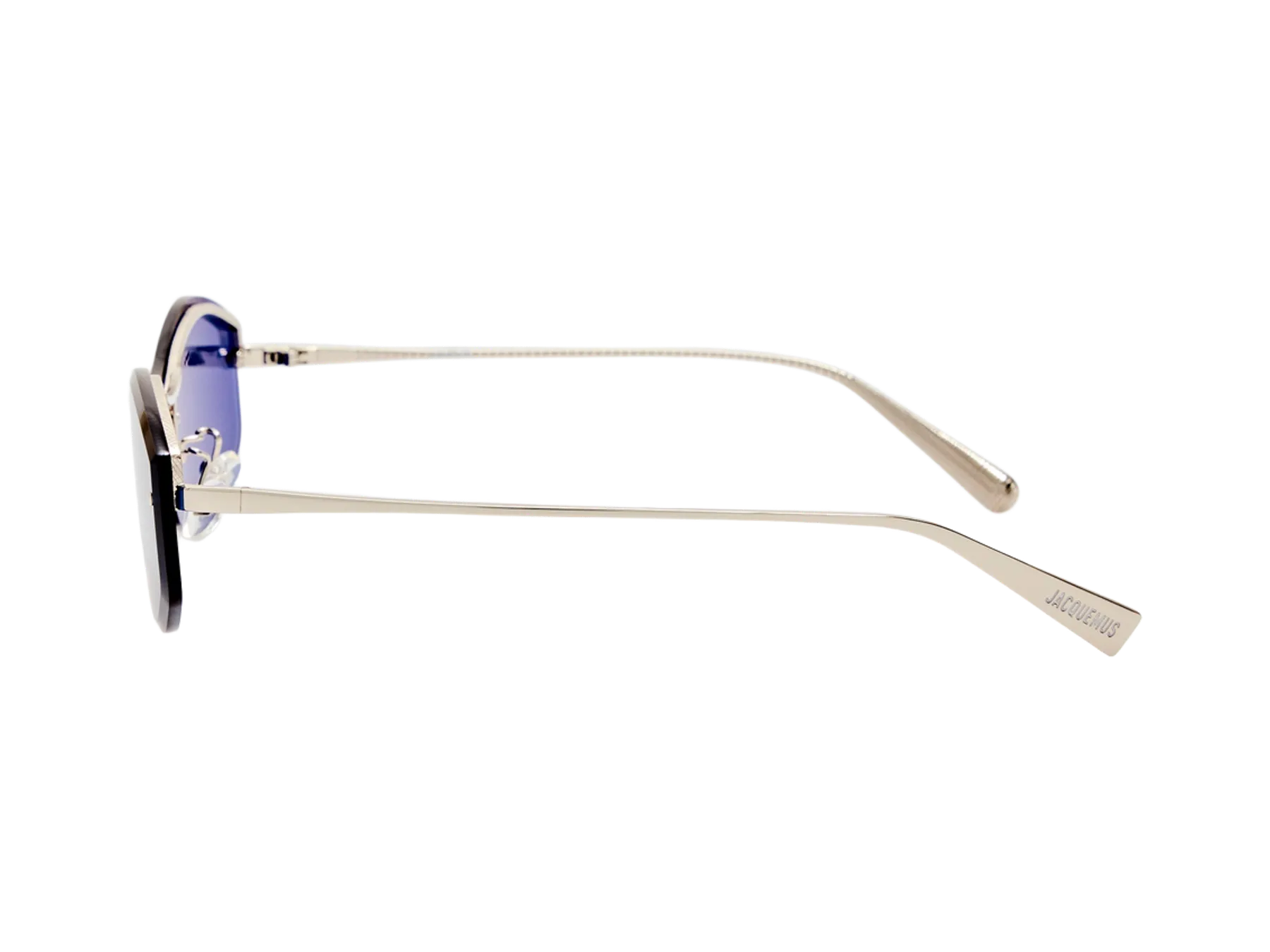 Jacquemus Miami sunglasses, colour Silver, left temple