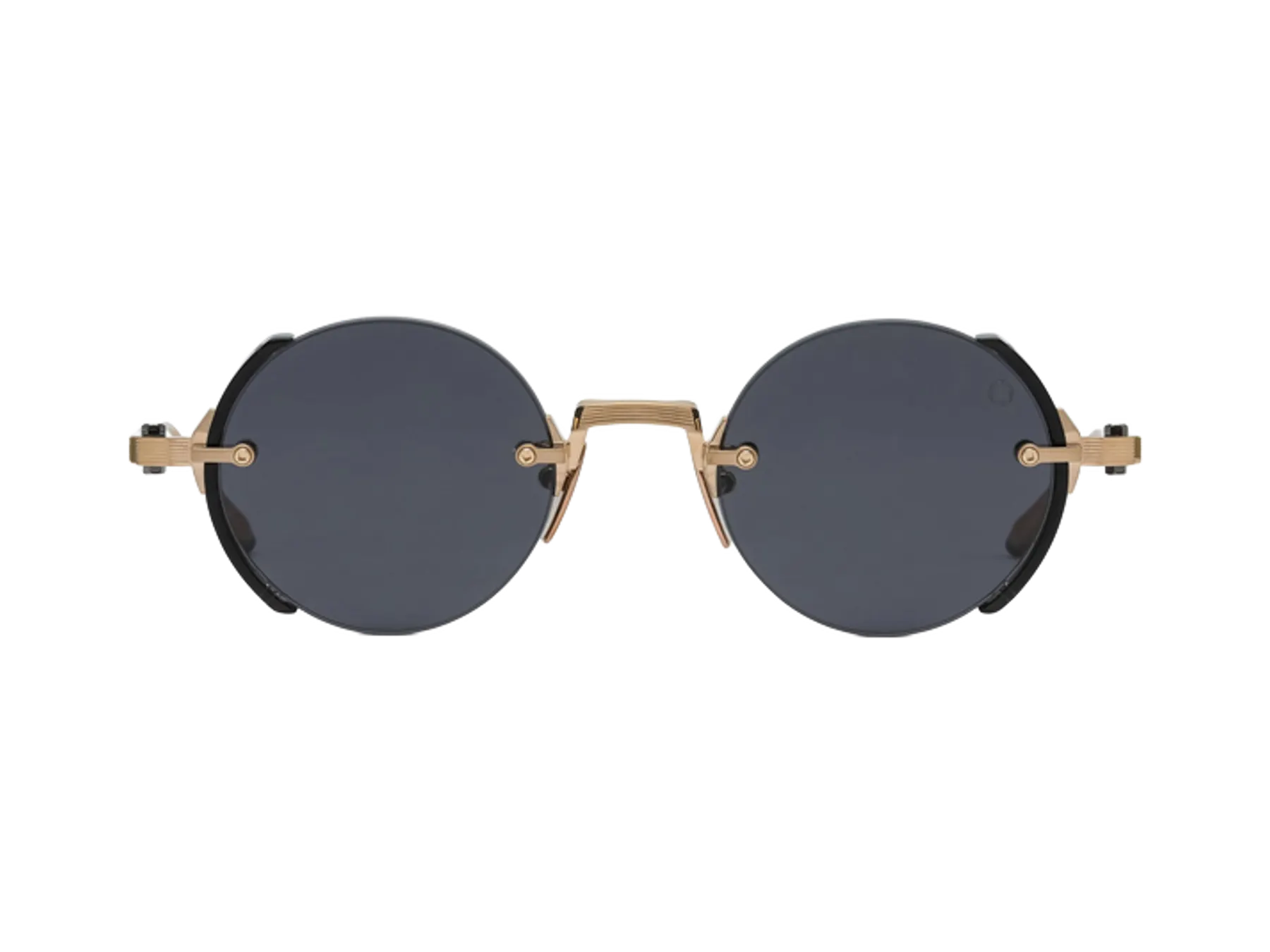 Akoni Jupiter sunčane naočare, boja Brushed 12k Gold/Crystal Black, spreda
