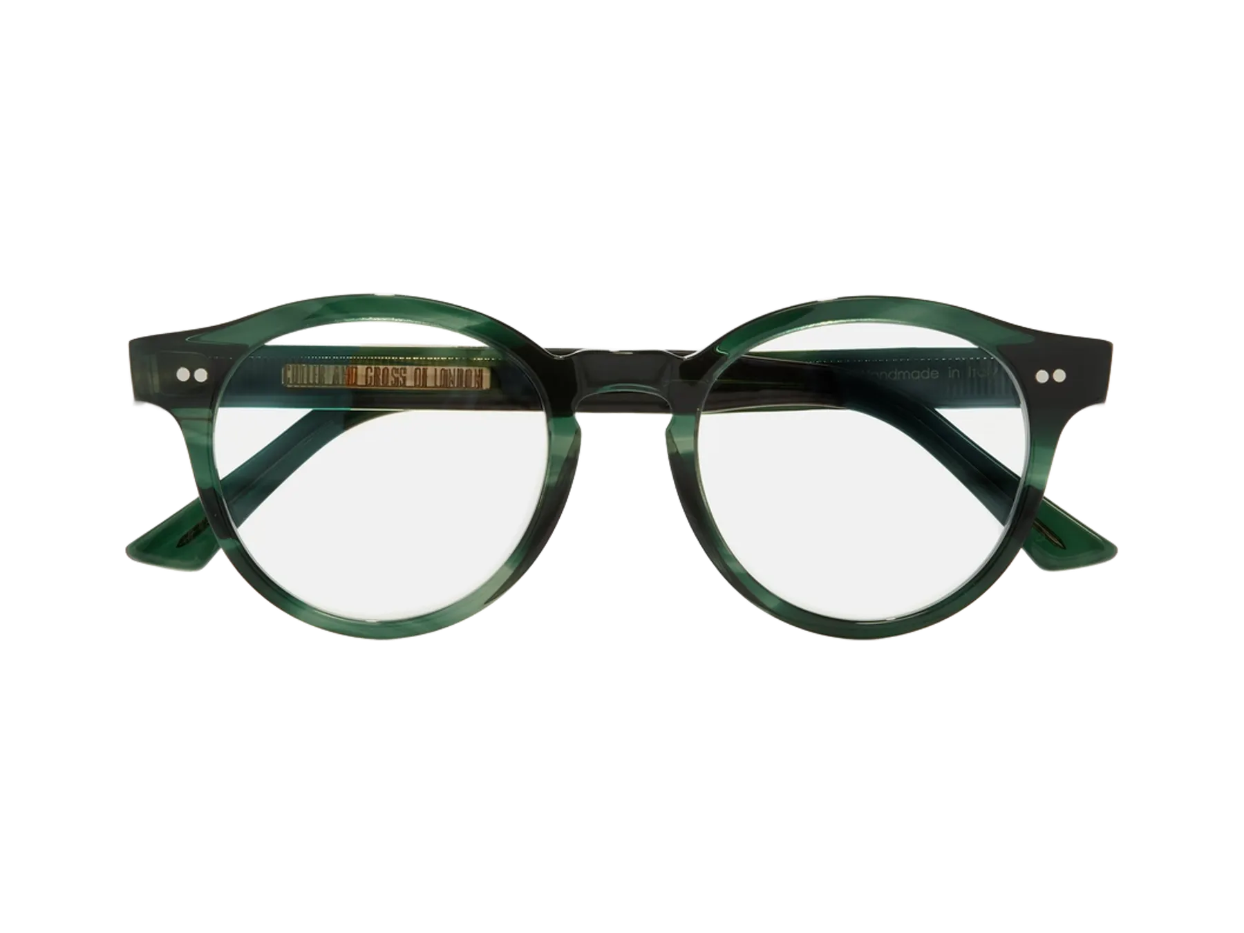 Cutler and Gross 1378 Small Optical dioptrijske naočare, boja Striped Dark Green, sklopljene