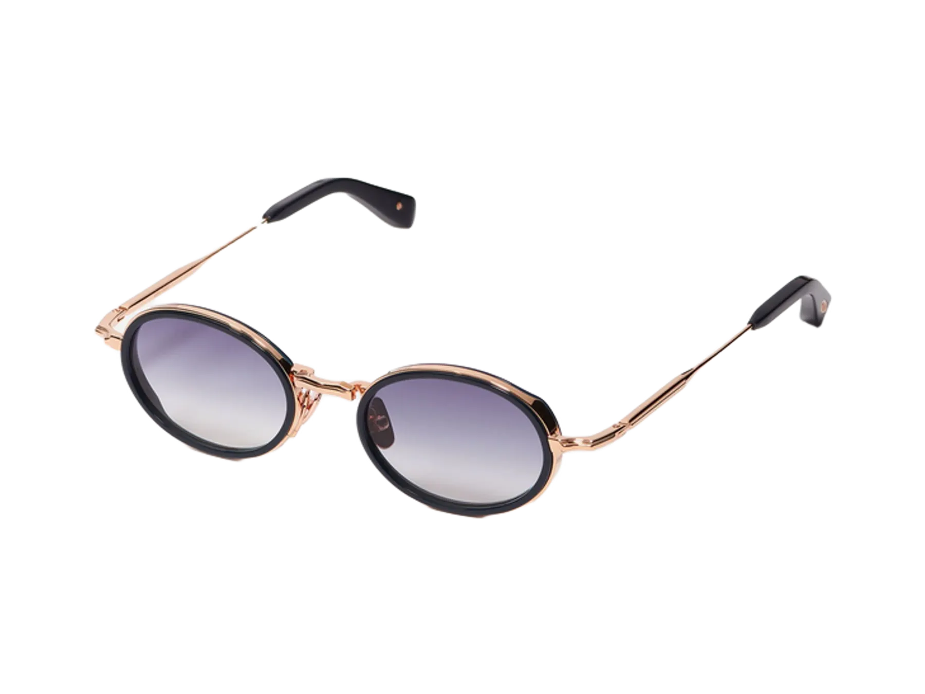 John Dalia Eddie sunčane naočare, boja Rose Gold - Dark Navy Blue, pogled iz ugla