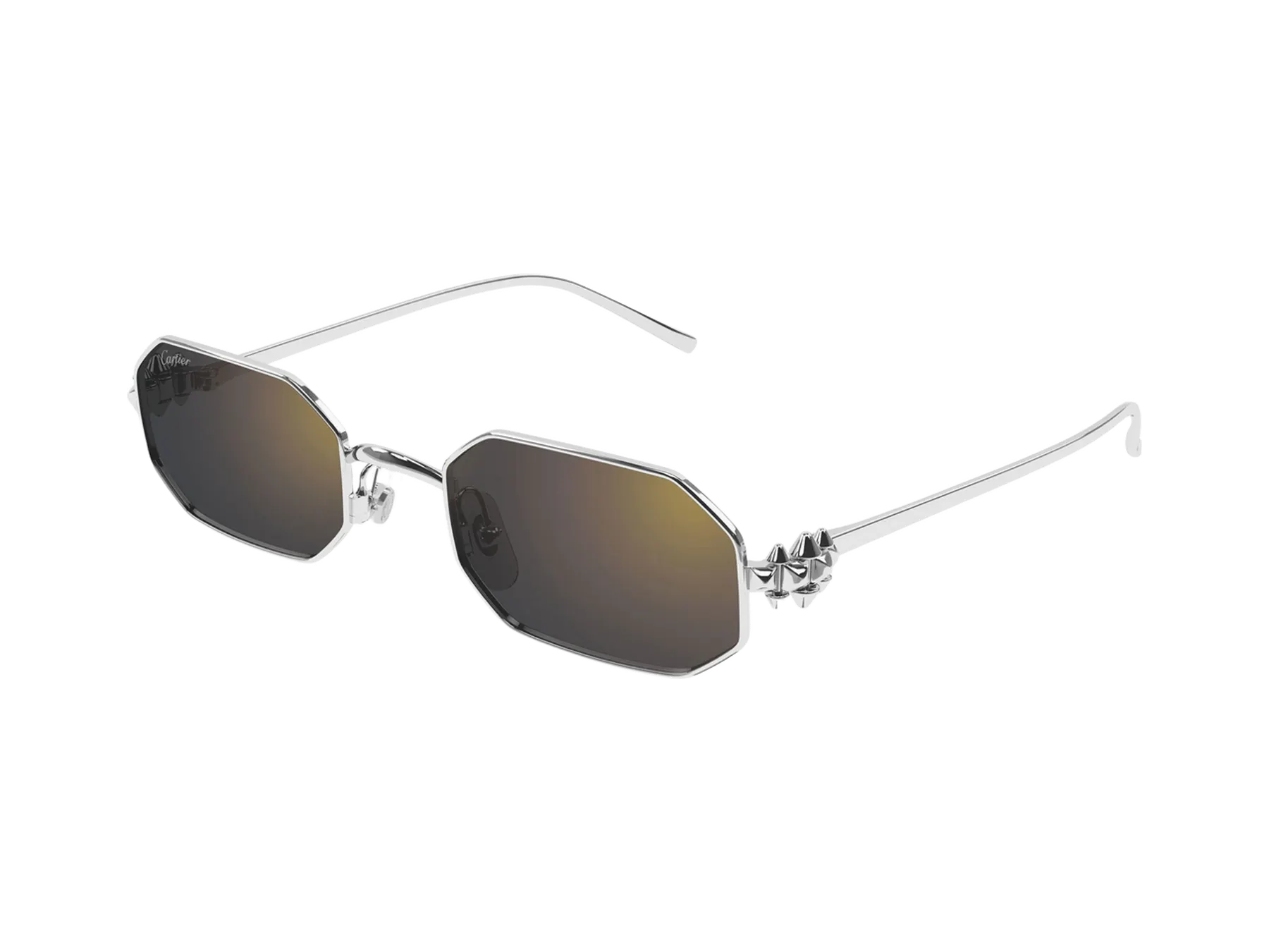 Cartier Clash de Cartier CT0682S sunčane naočare, boja Silver/Grey, pogled iz ugla