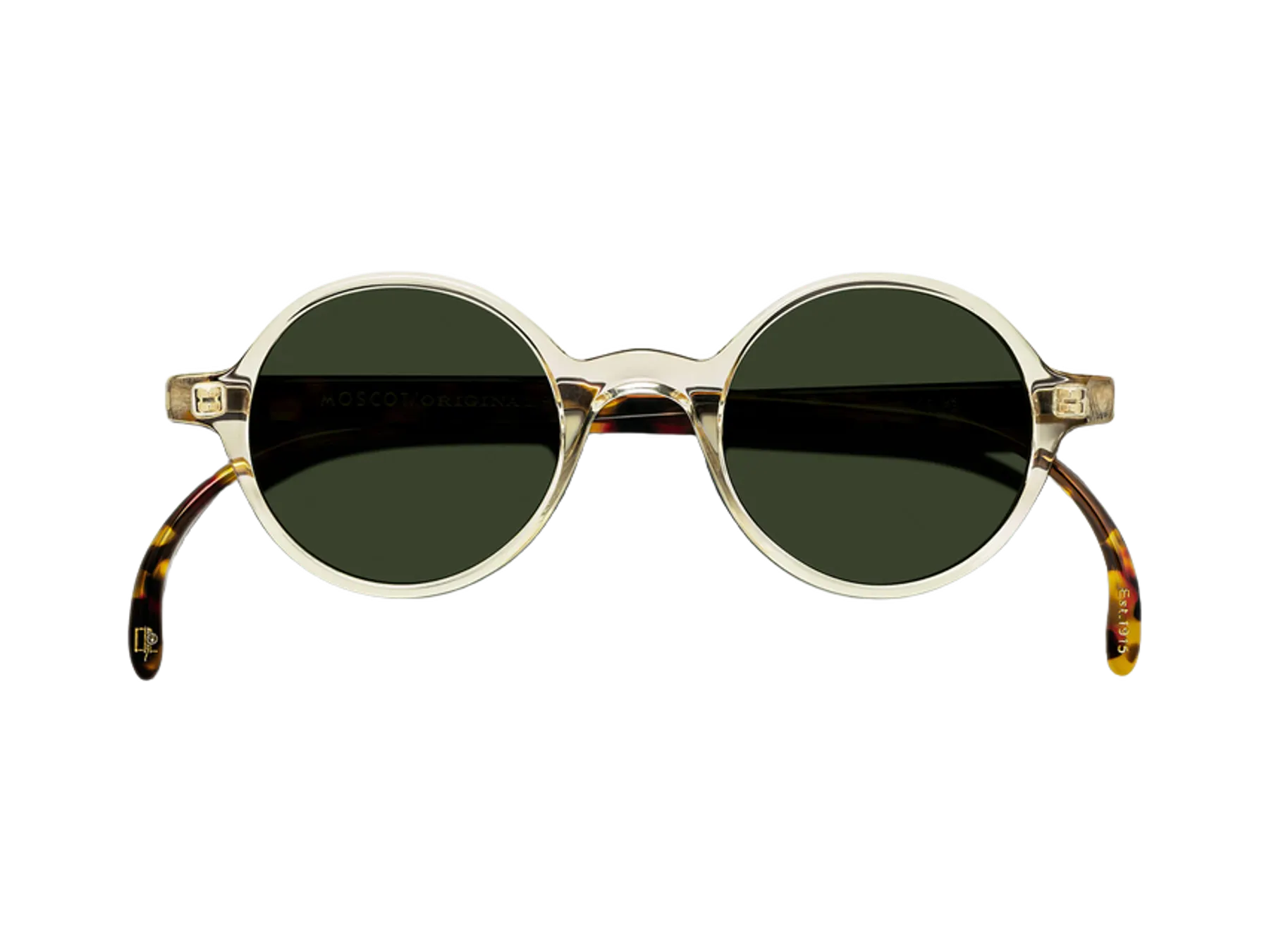 Moscot Scooch Sun sunčane naočare, boja Flesh/Tortoise, staklo G-15, pogled spreda