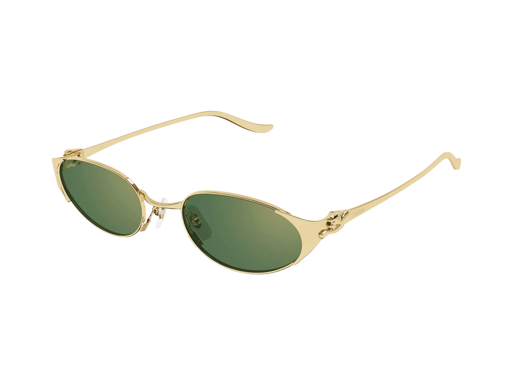 Cartier Panthère de Cartier CT0630S sunglasses, colour Gold/Green, angle view