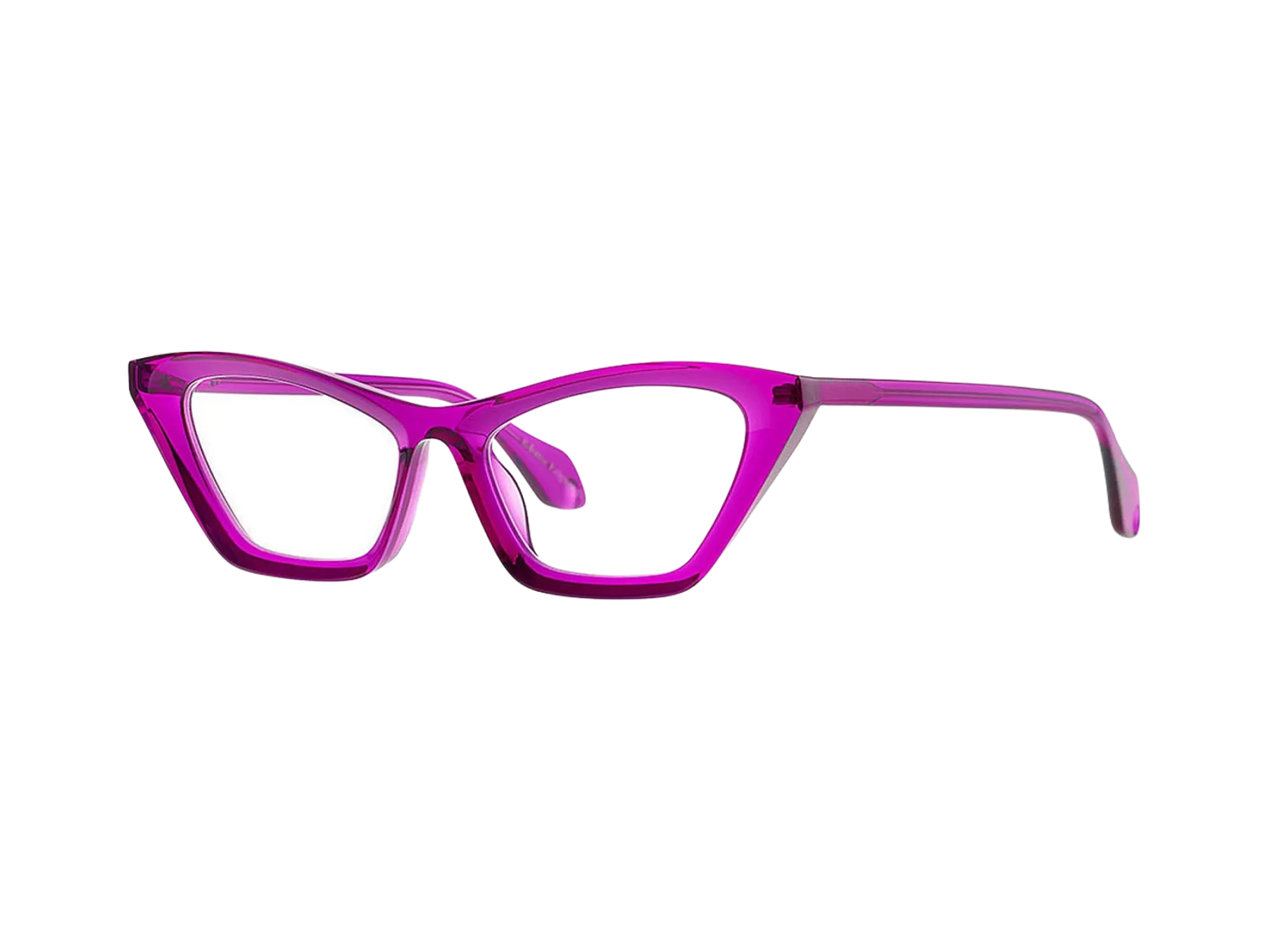 Theo Mille+89 dioptrijske naočare, boja Transparent Deep Orchid, pogled iz ugla