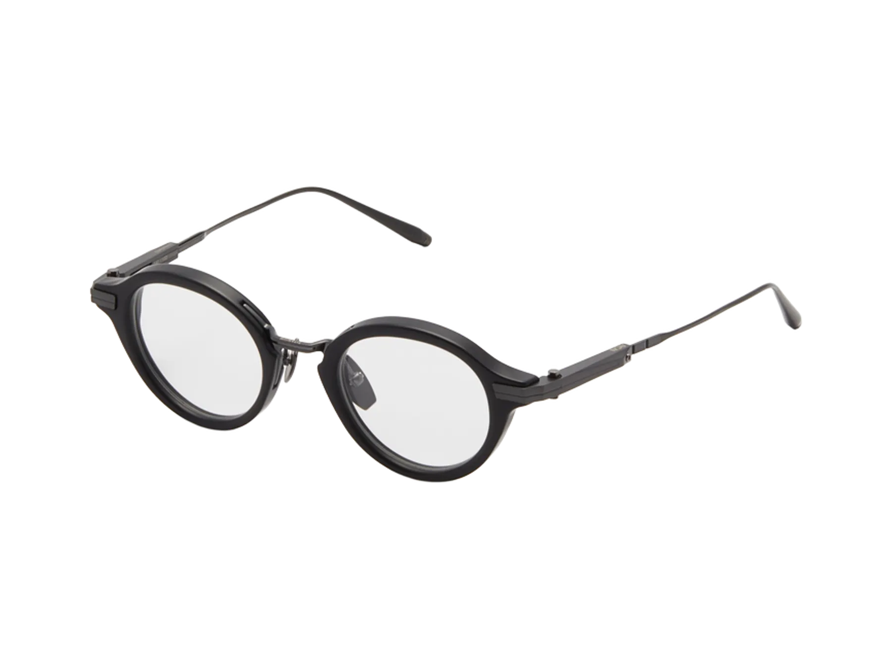 Akoni Copernico dioptrijske naočare, boja Matte Black/Antique Pewter, pogled iz ugla