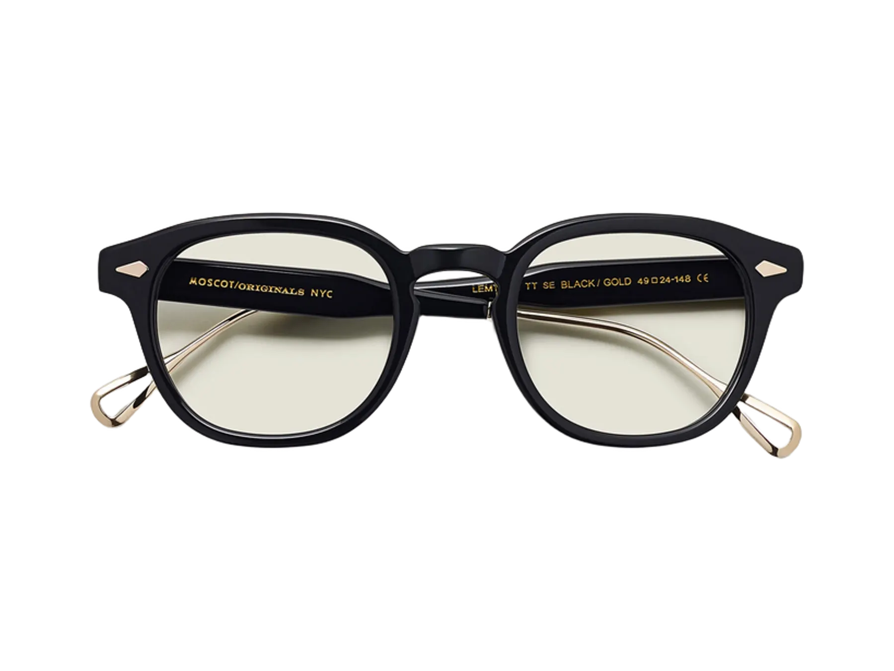Moscot Lemtosh-TT SE dioptrijske naočare, boja Black/Gold, pogled spreda