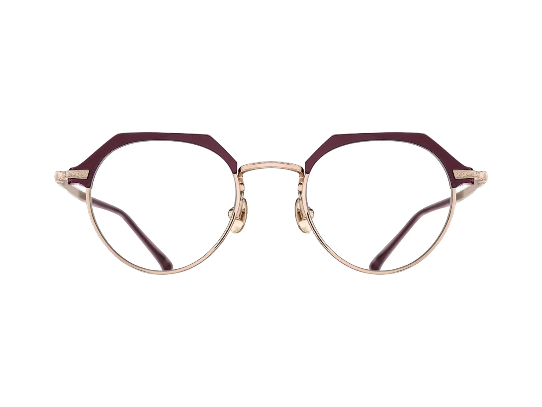 Matsuda M2064 dioptrijske naočare, boja Bordeaux - Rose Gold, pogled spreda